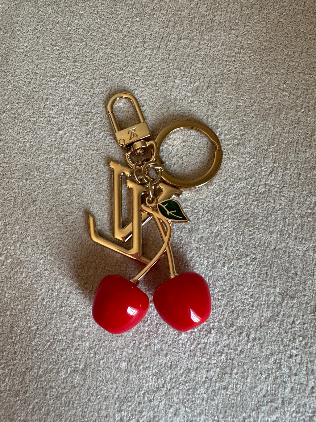 Premium LV Cherries Bag Charm