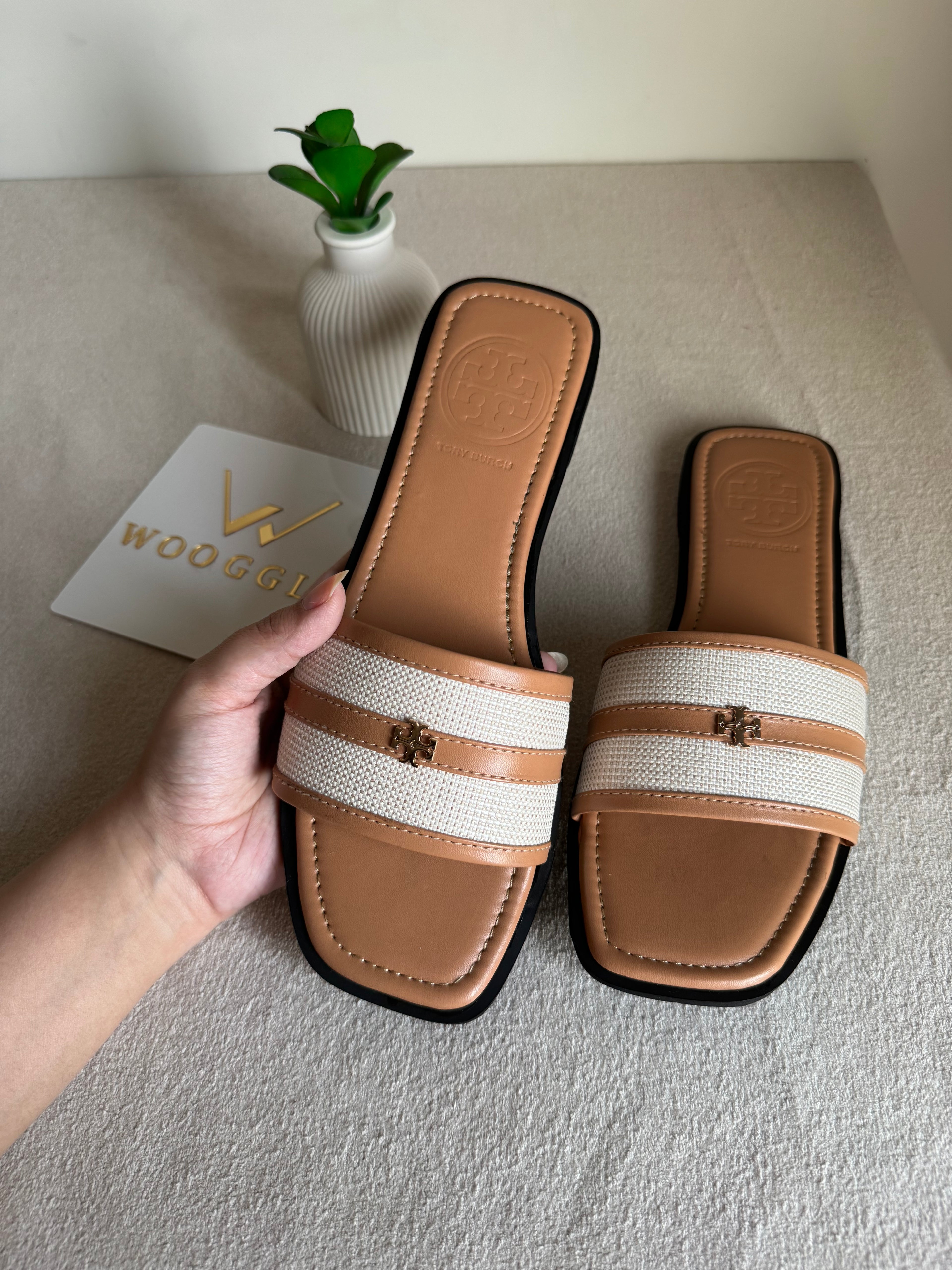 Tory Burch Elara Slides - Bleige