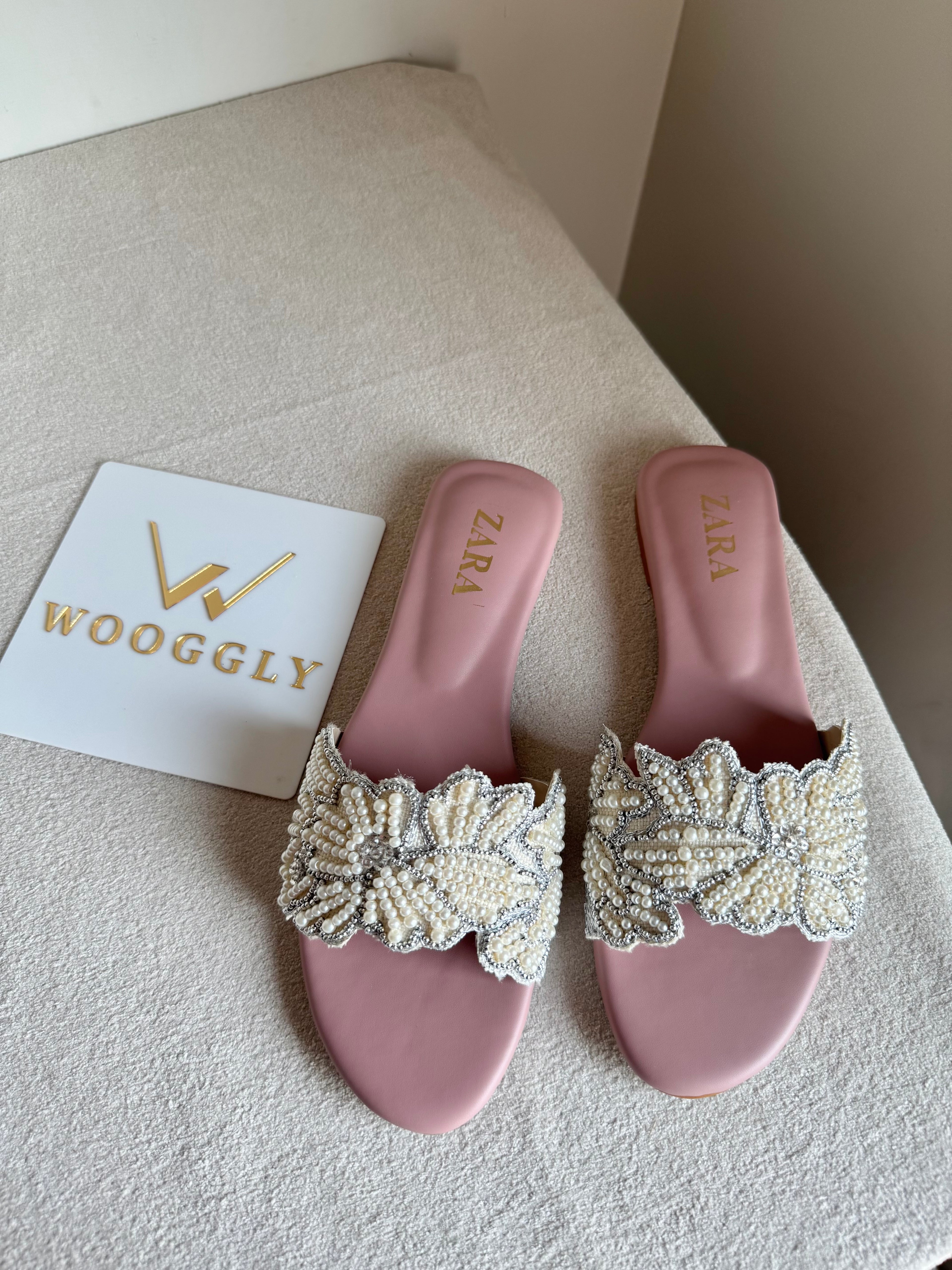 Zara Sugar Bloom Slides - Pink