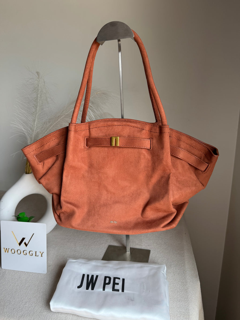 JW PEI Hana Tote Bag - Suede Brown
