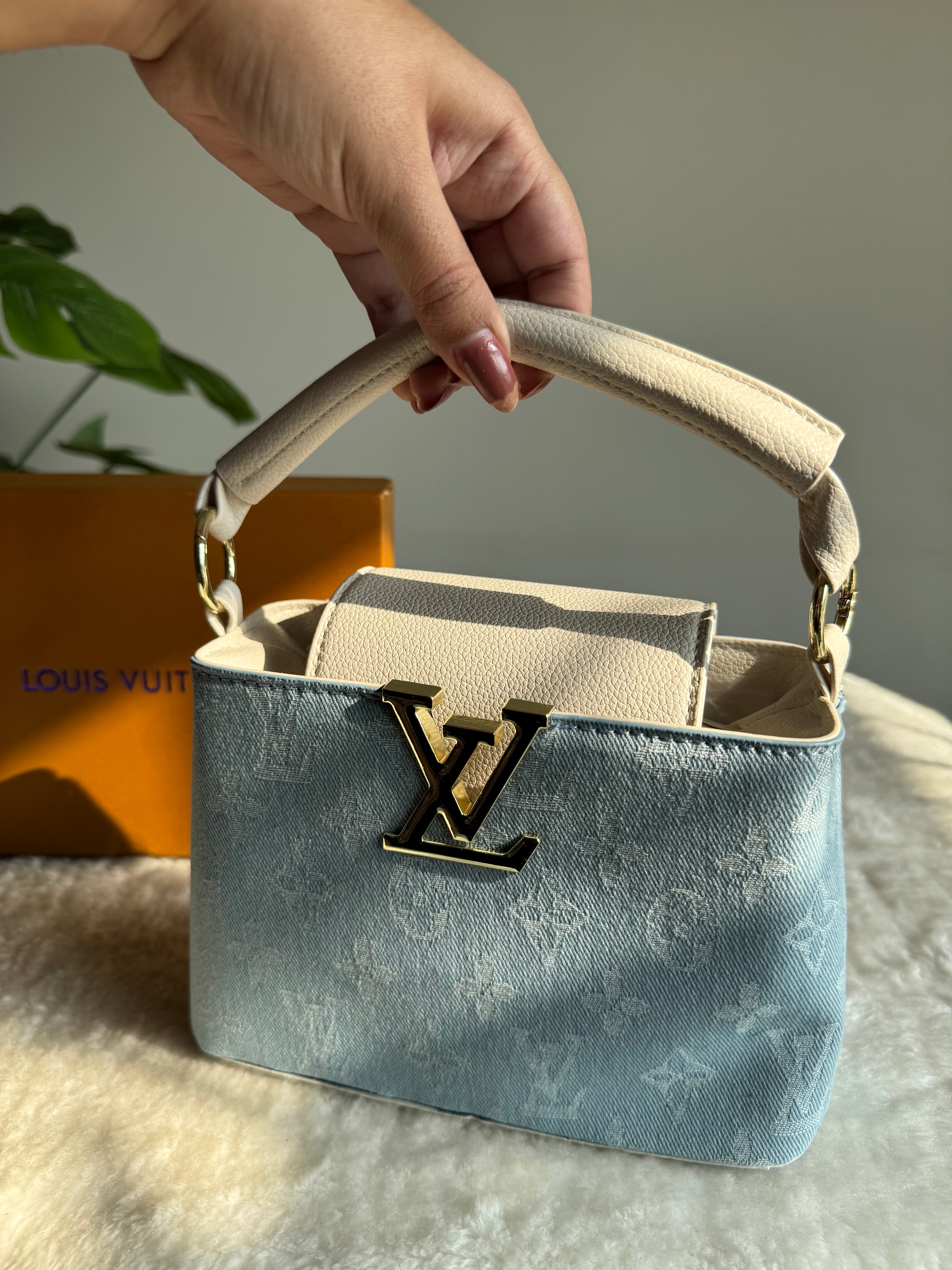 LV BAG PREMIUM QUALITY (Baby Blue) - BOX PACKING