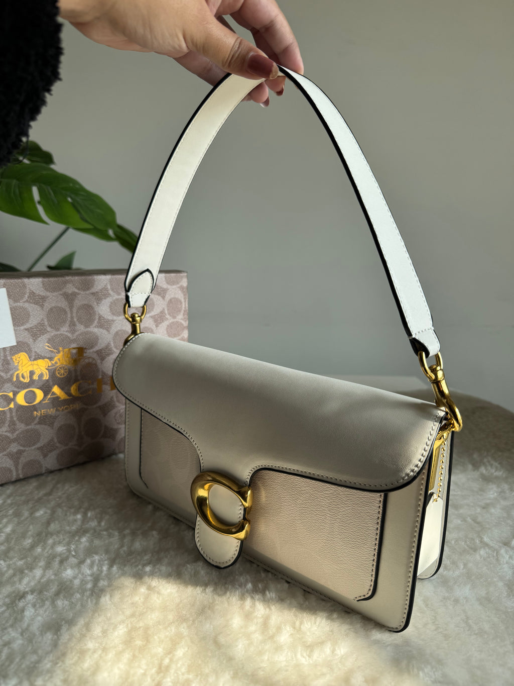 COACH TABBY PREMIUM (Cream & White) - BOX PACKING