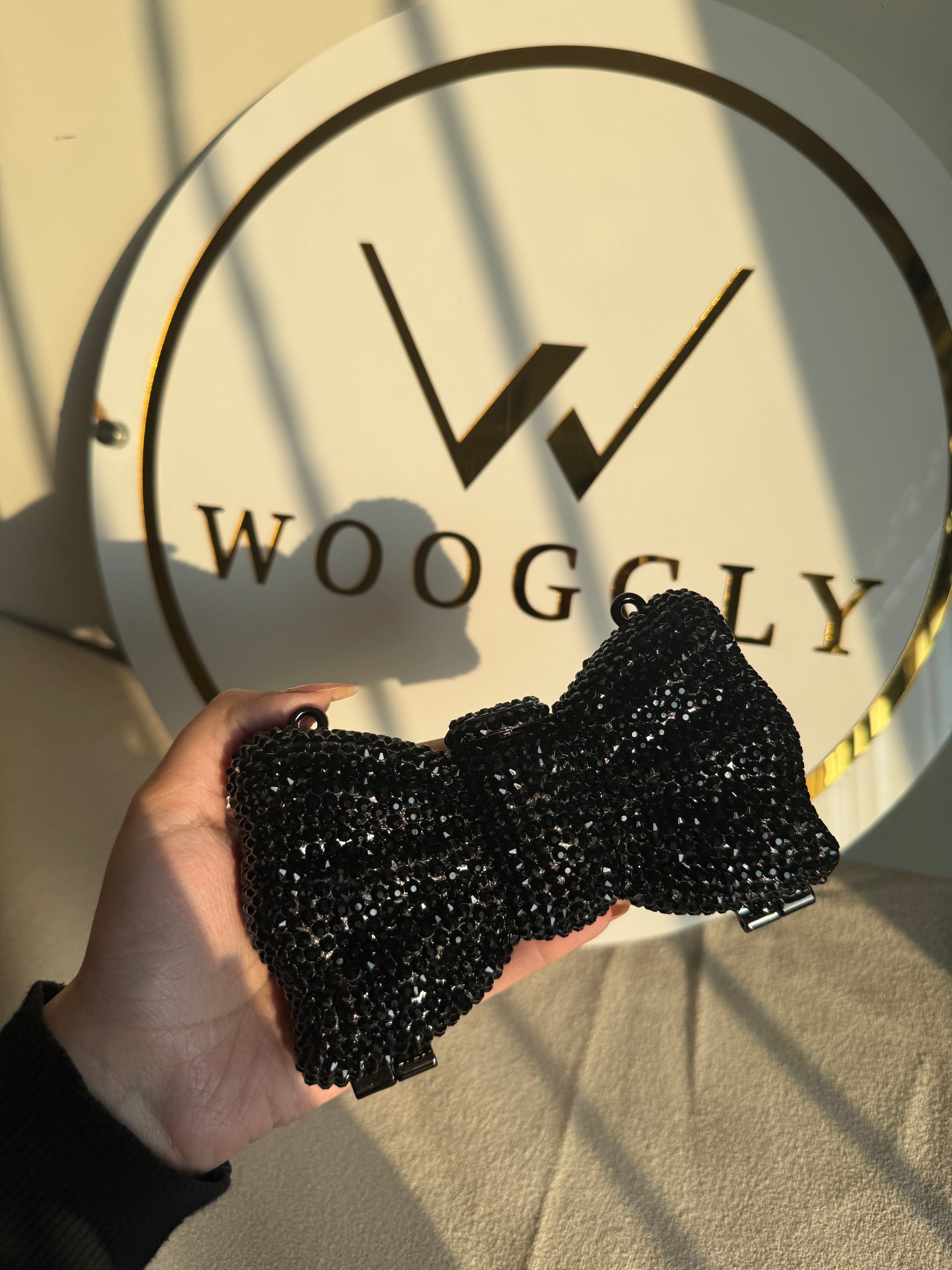 Swarovski Bow Clutch - Black