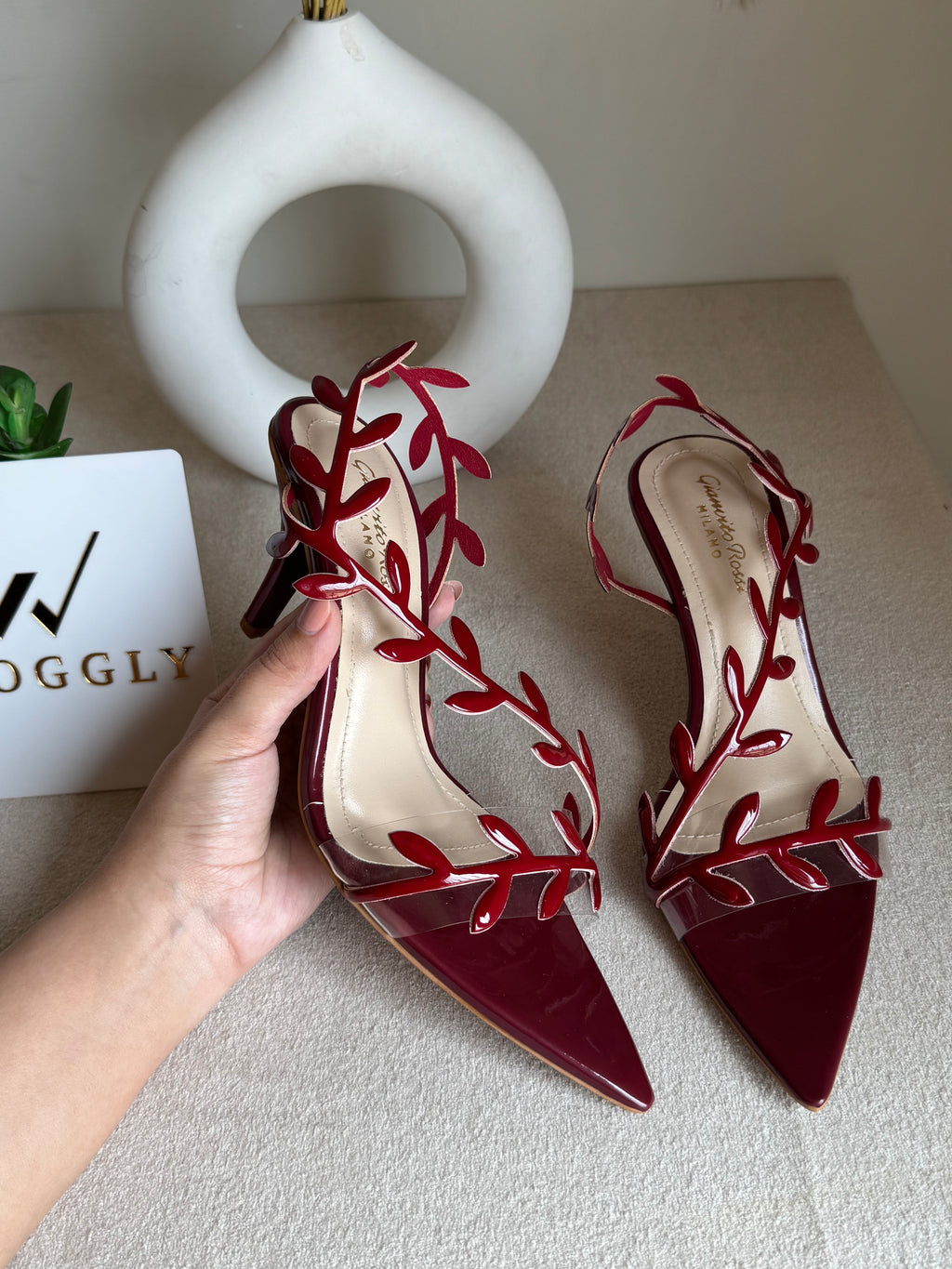 Gianvitto Rossi Heels Maroon