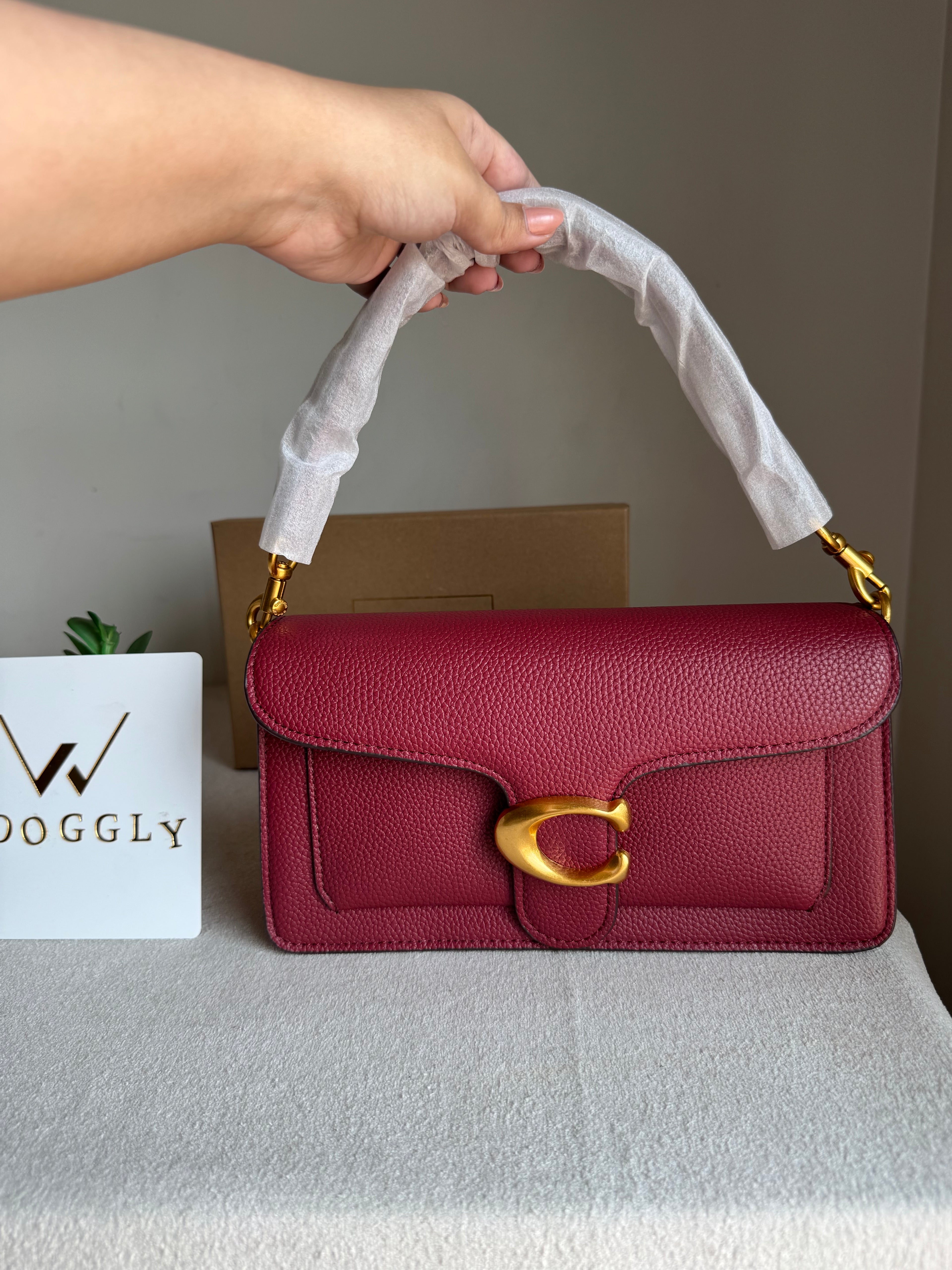 COACH TABBY Maroon Good Quality -  BOX PACKING