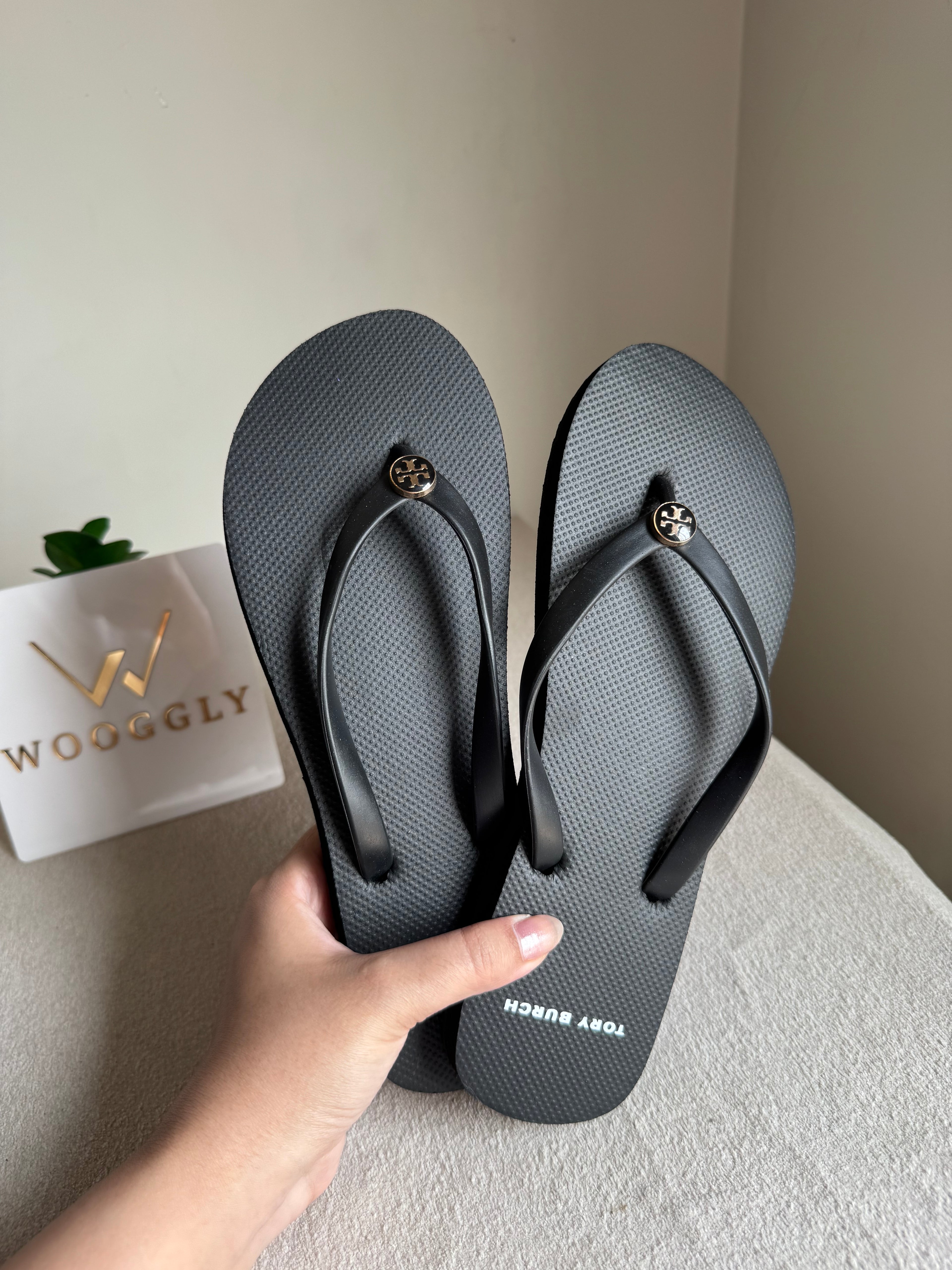 Tory Burch Black Comfy Flip Flops