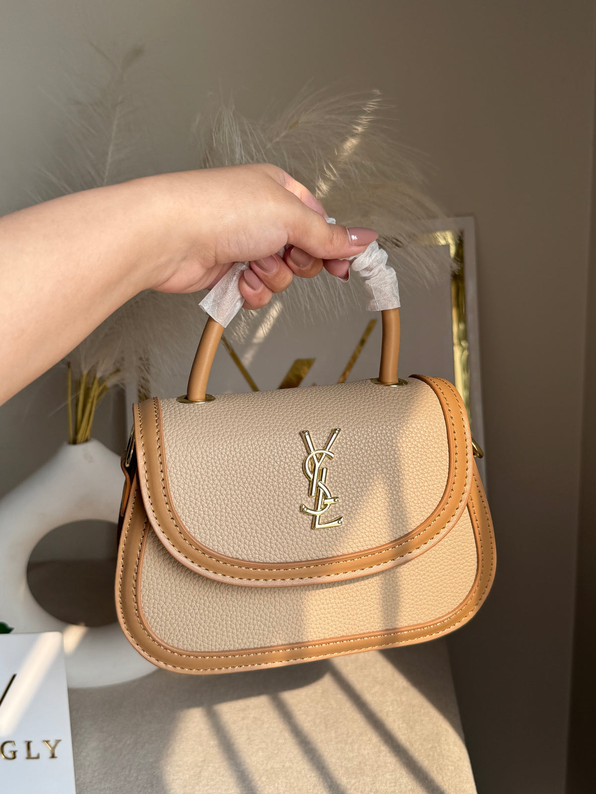 YSL Hand Bag Beige
