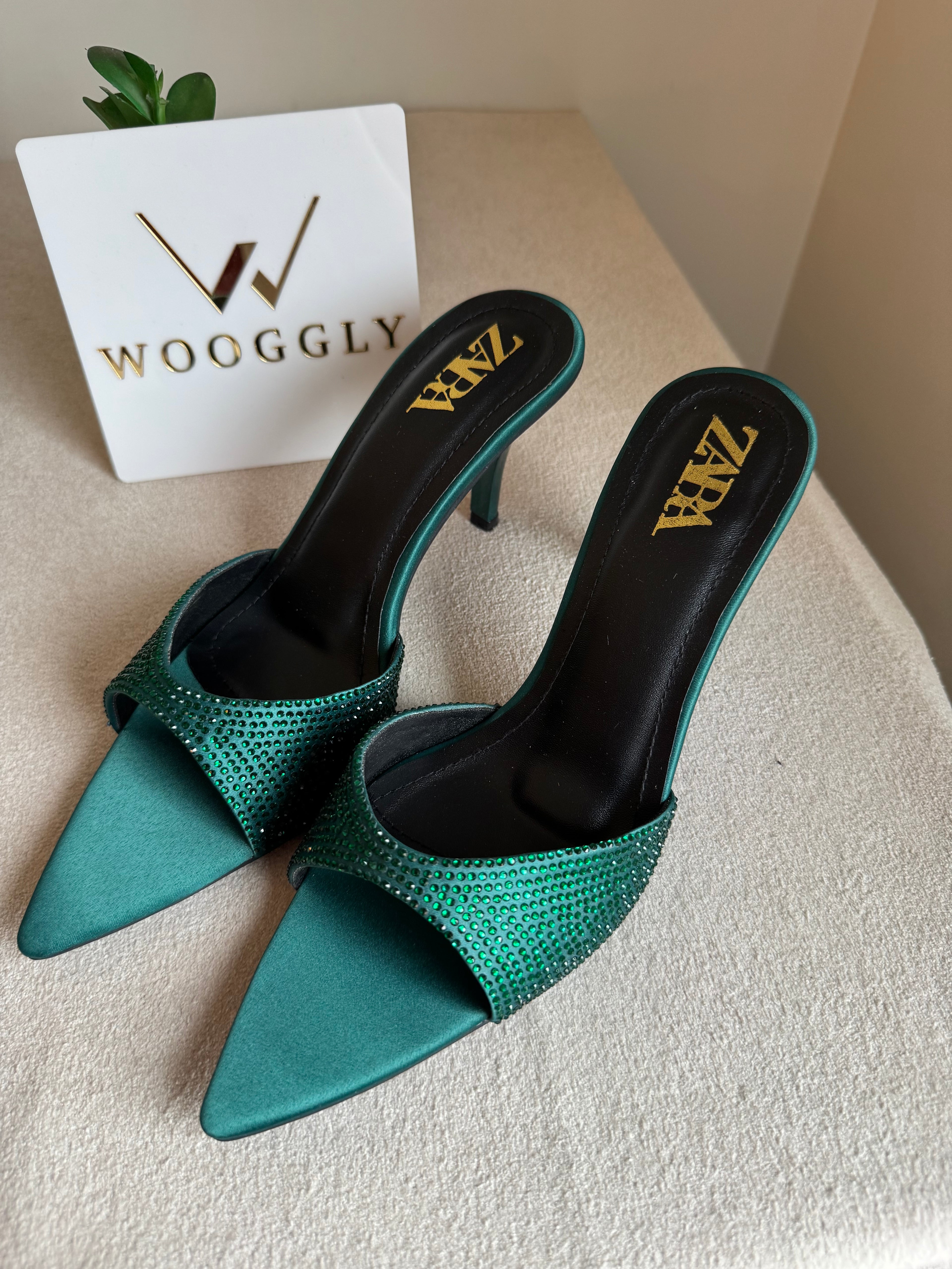 Bling Zara Heels - Green
