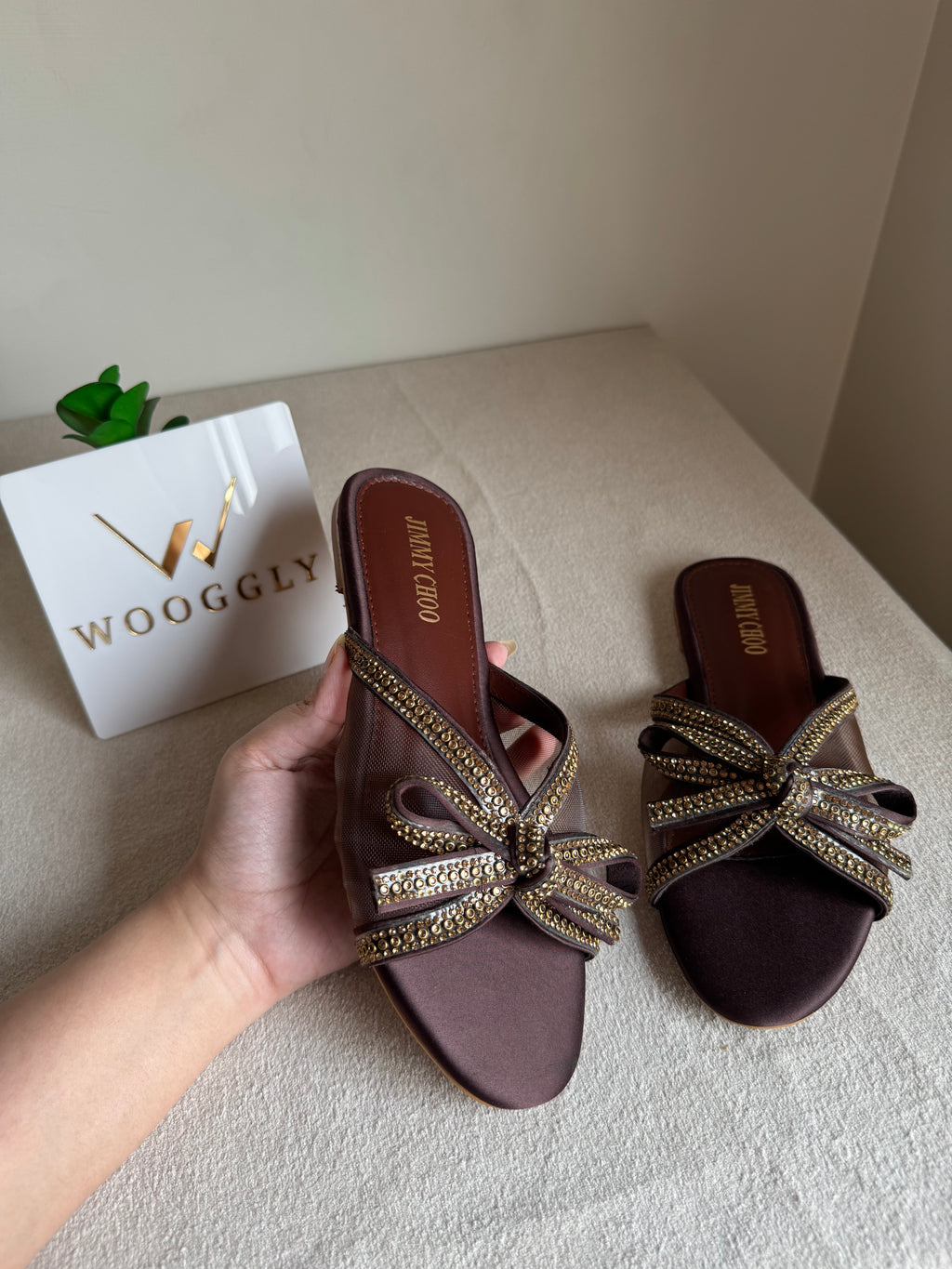 Jimmy Choo Slides - Brown
