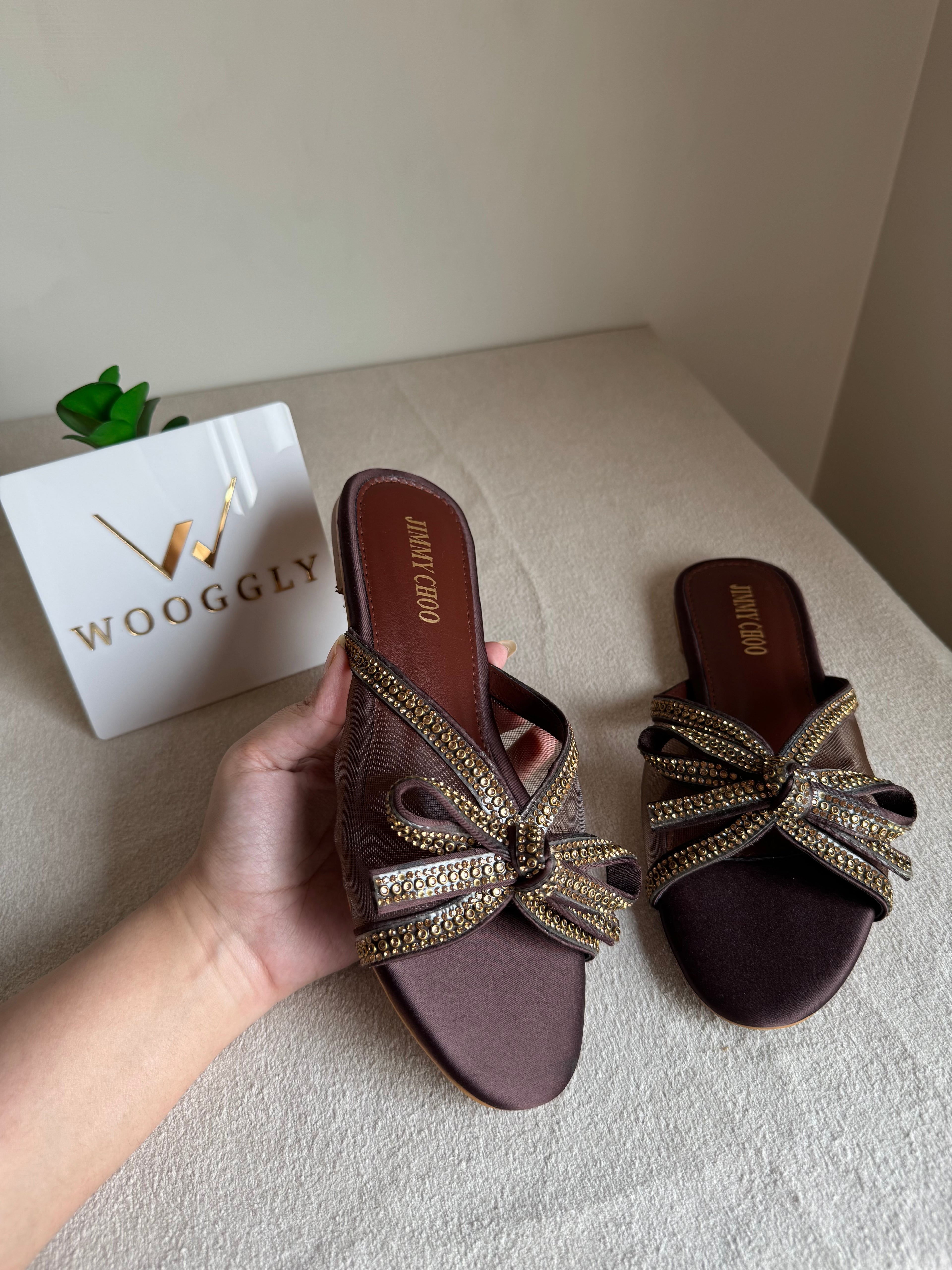 Jimmy Choo Slides - Brown
