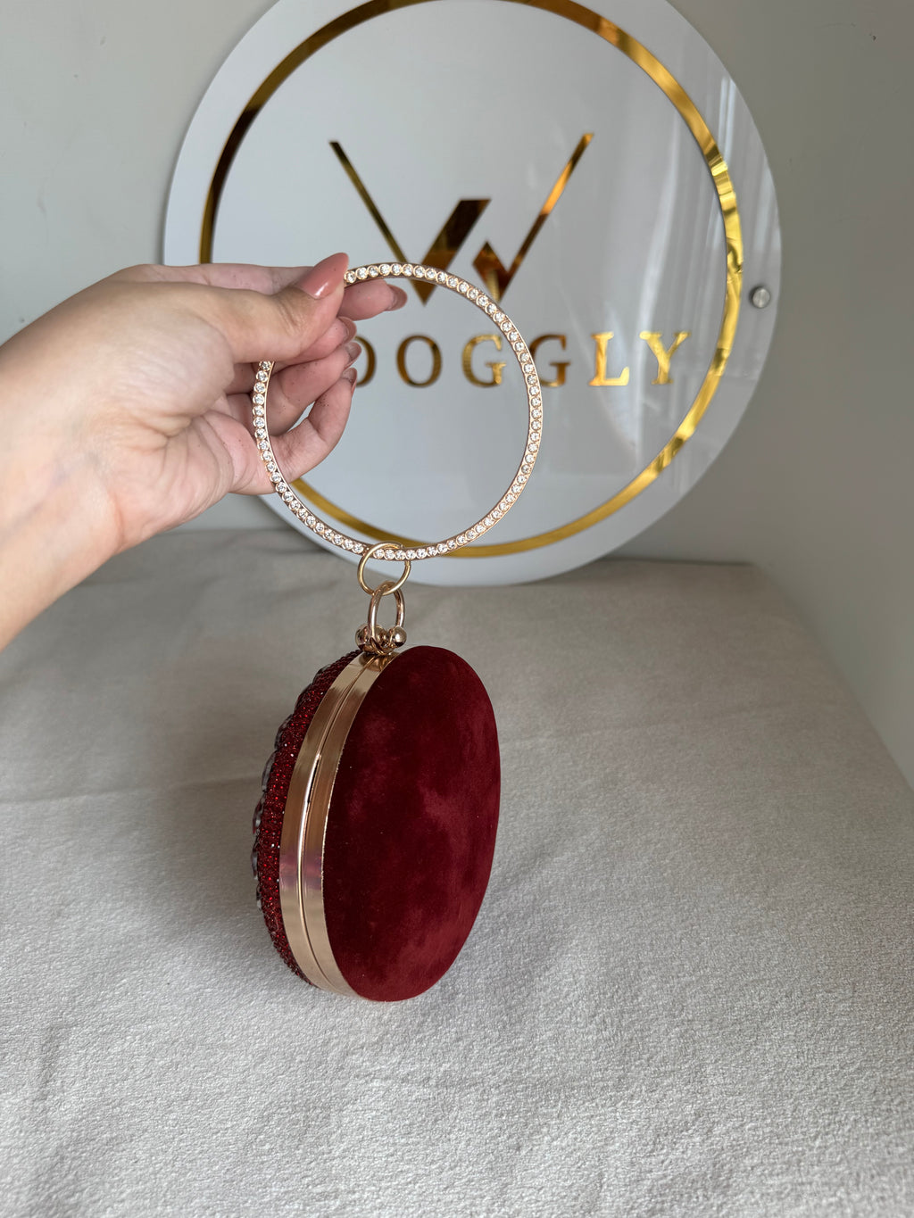 Sugar Plum Clutch - Maroonish Red