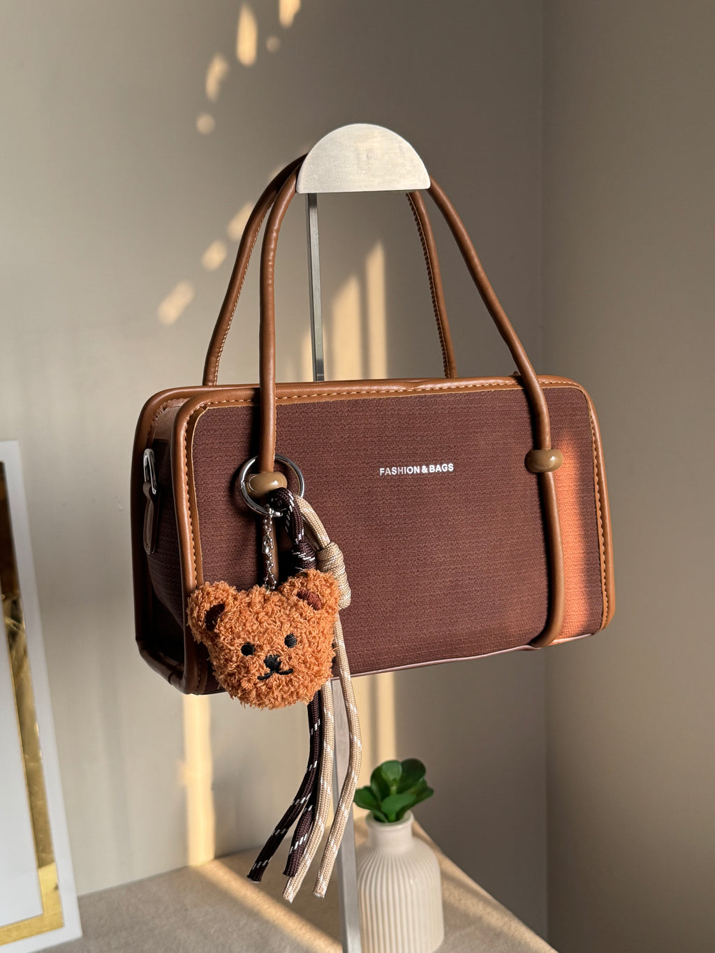 Coco Brown Teddy Bag with Teddy Bag Charm