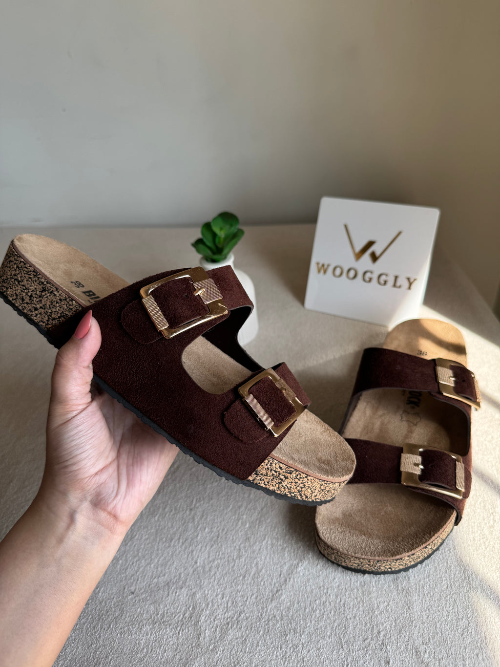 Viral Birkenstock Comfy Sandals - Suede Burgandy