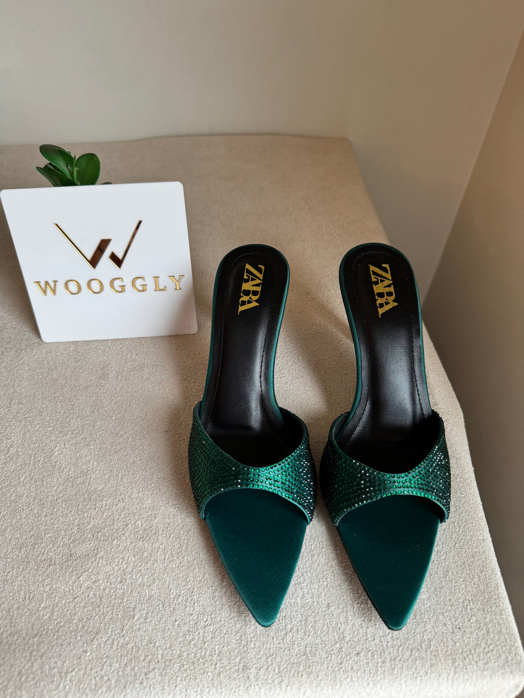Bling Zara Heels - Green