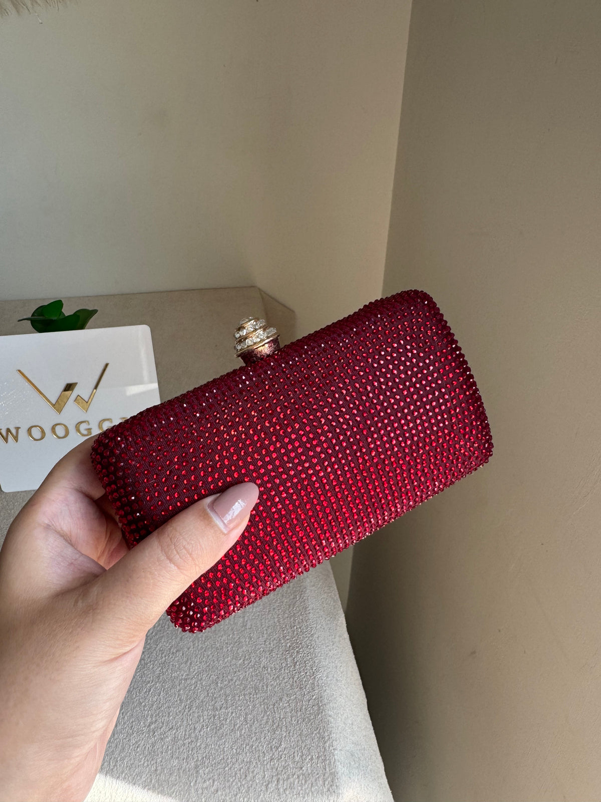 Dazzle Evening Clutch Red