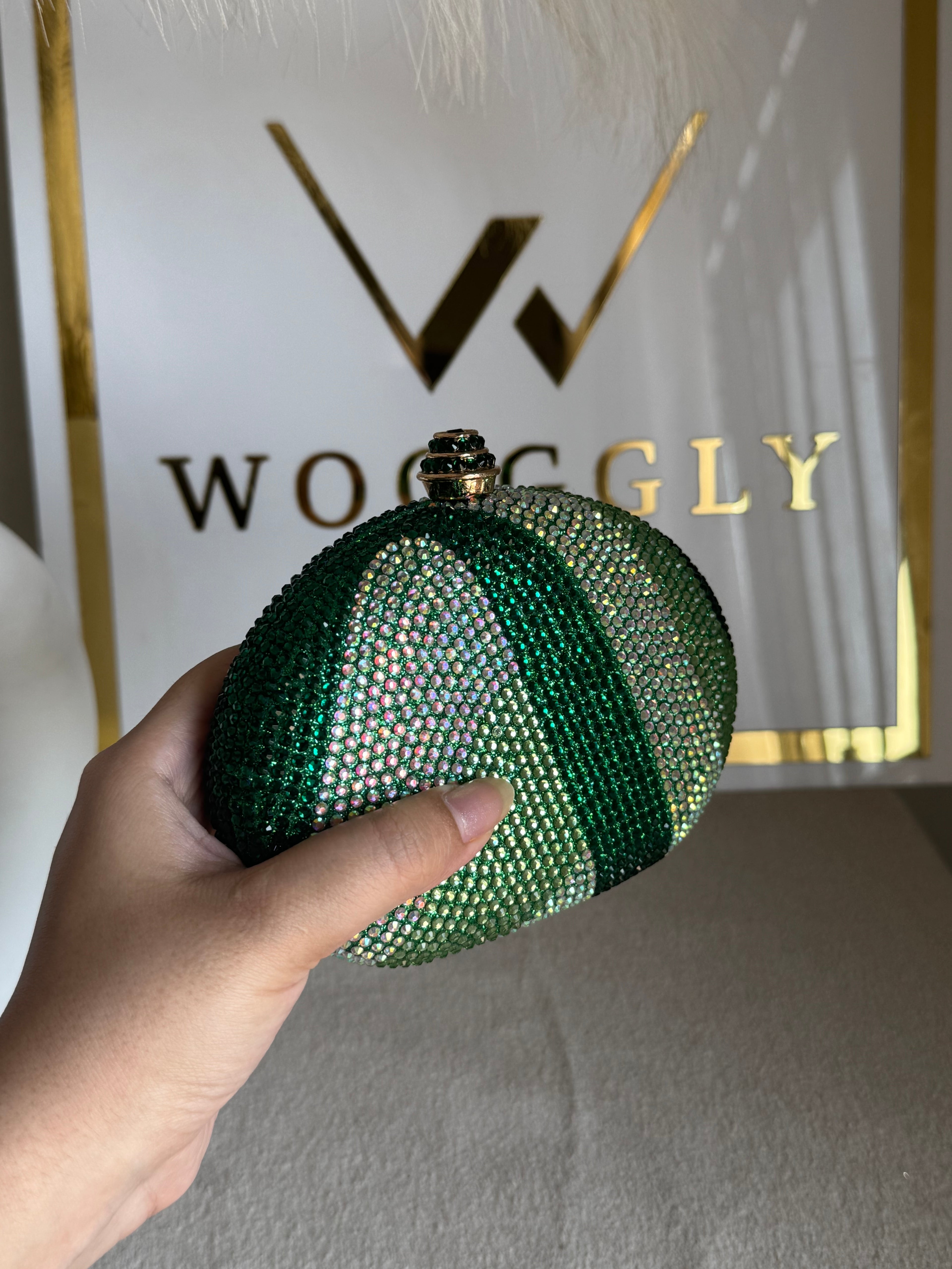 High Quality Luxe Statement Clutch - Green