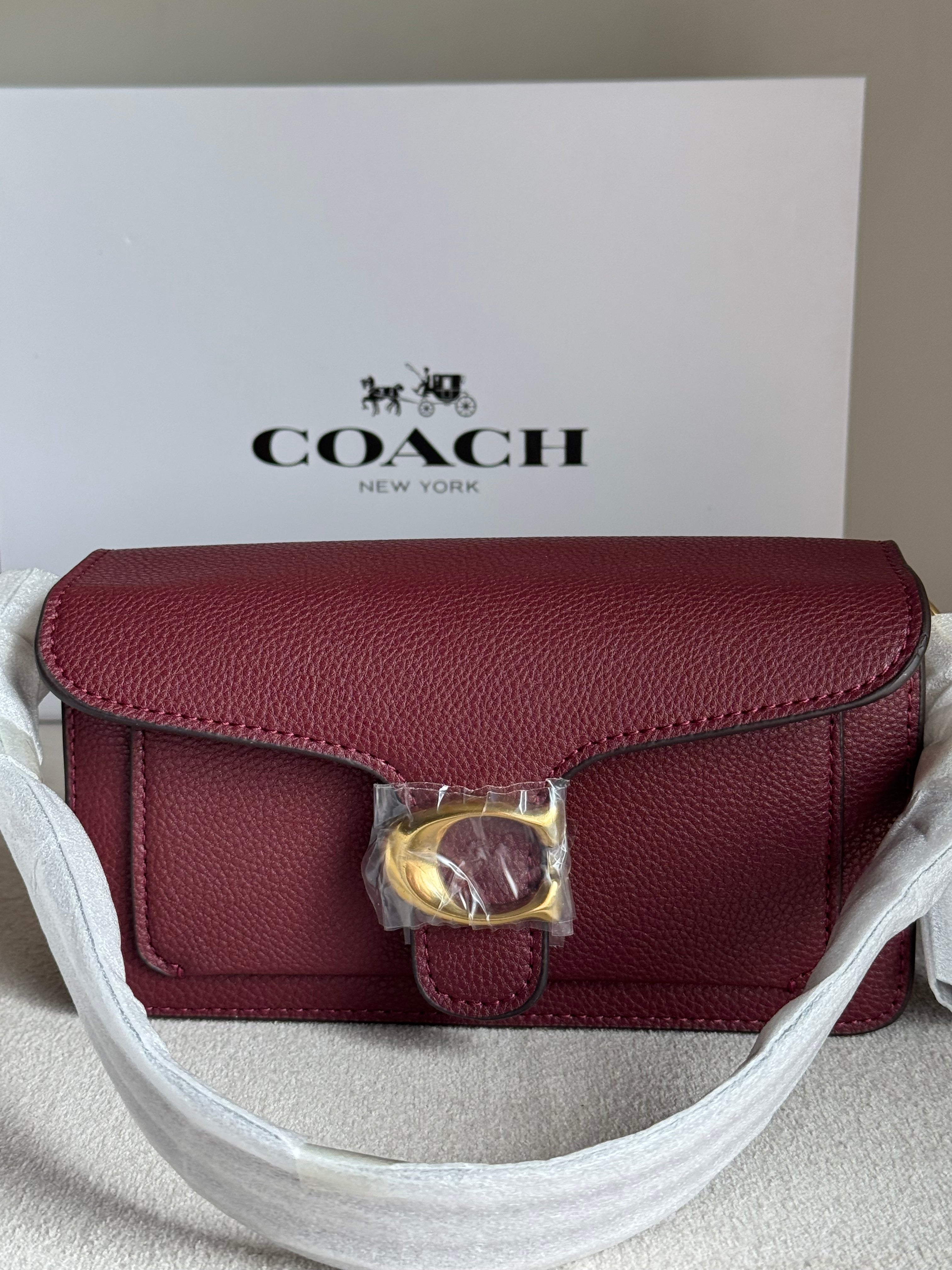 Coach TABBY Premium 20 (MINI) Maroon - Magnetic BOX PACKING