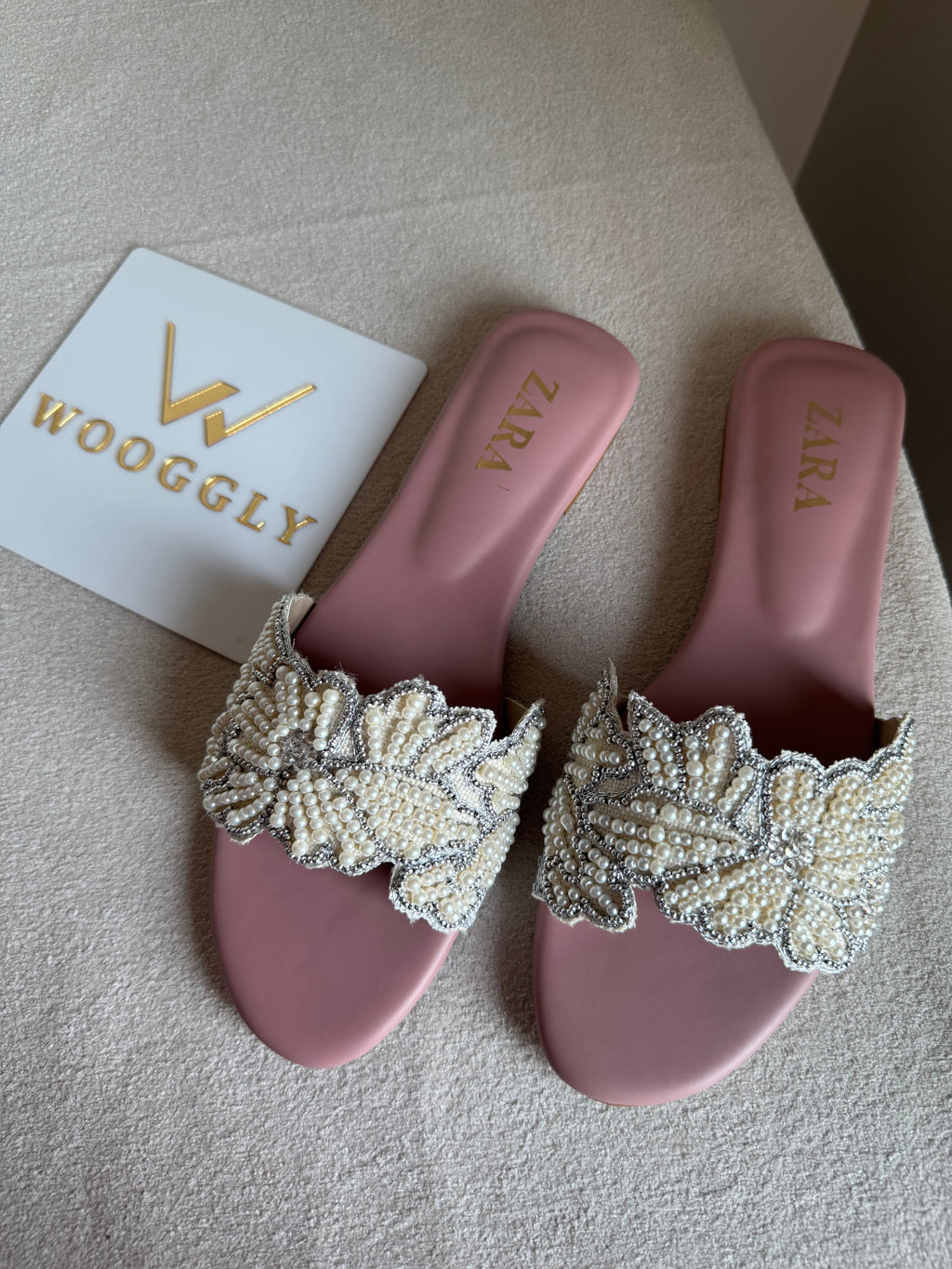 Zara Sugar Bloom Slides - Pink