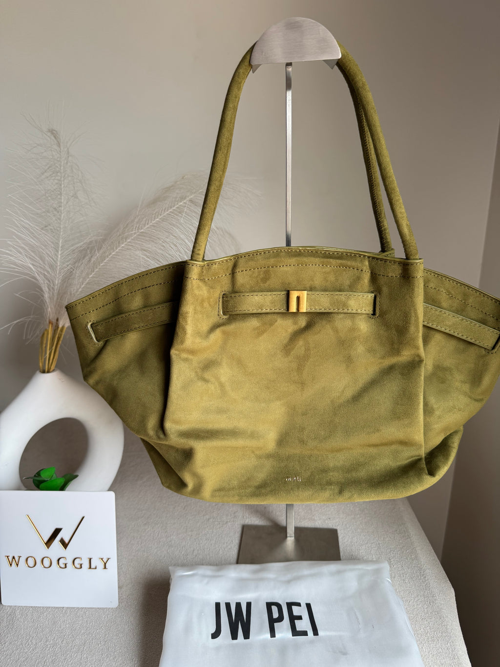 JW PEI Hana Tote Bag - Suede Olive