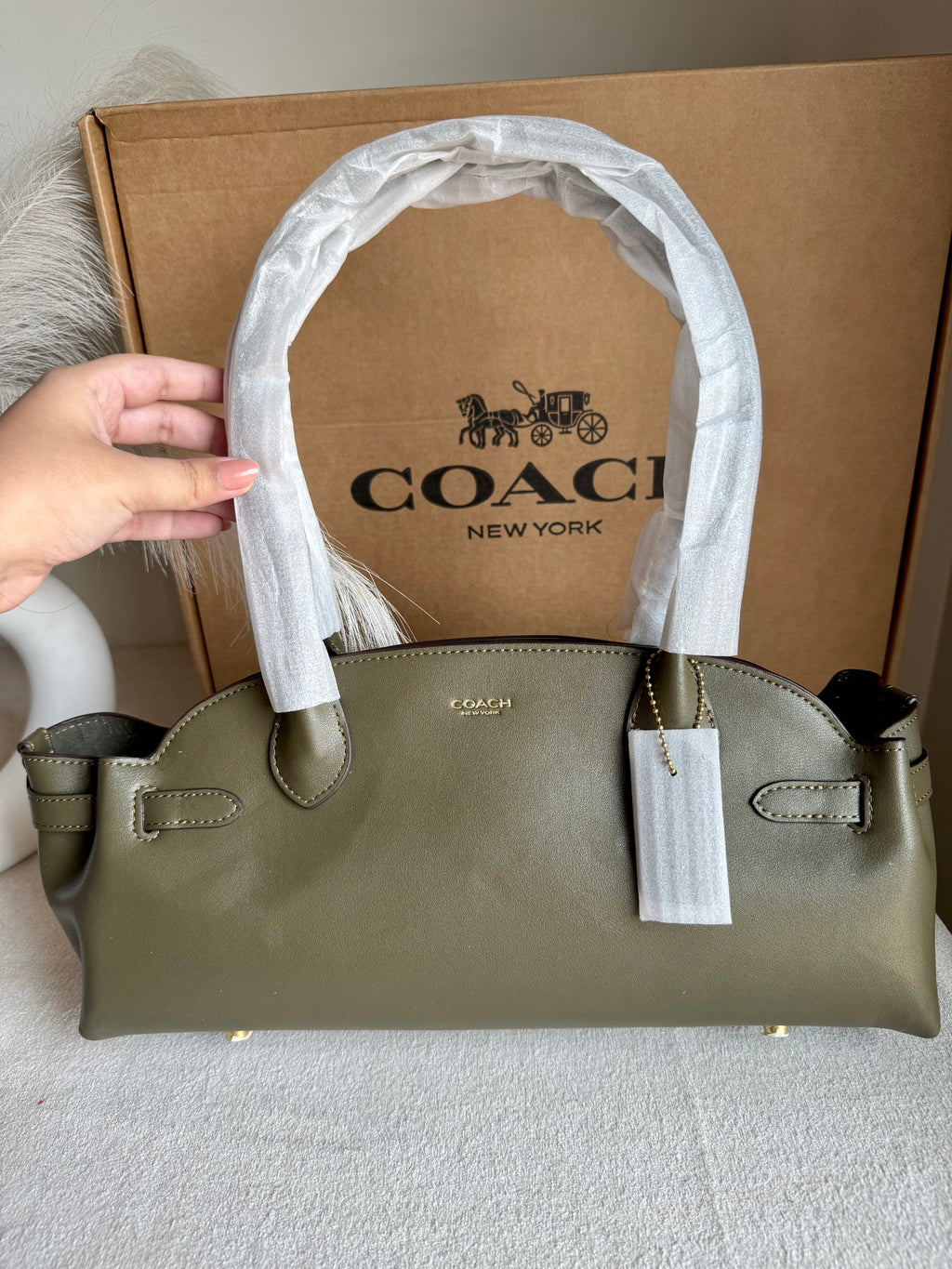 COACH Empire Bag EXTREMELY PREMIUM (Olive Green) - BOX PACKING