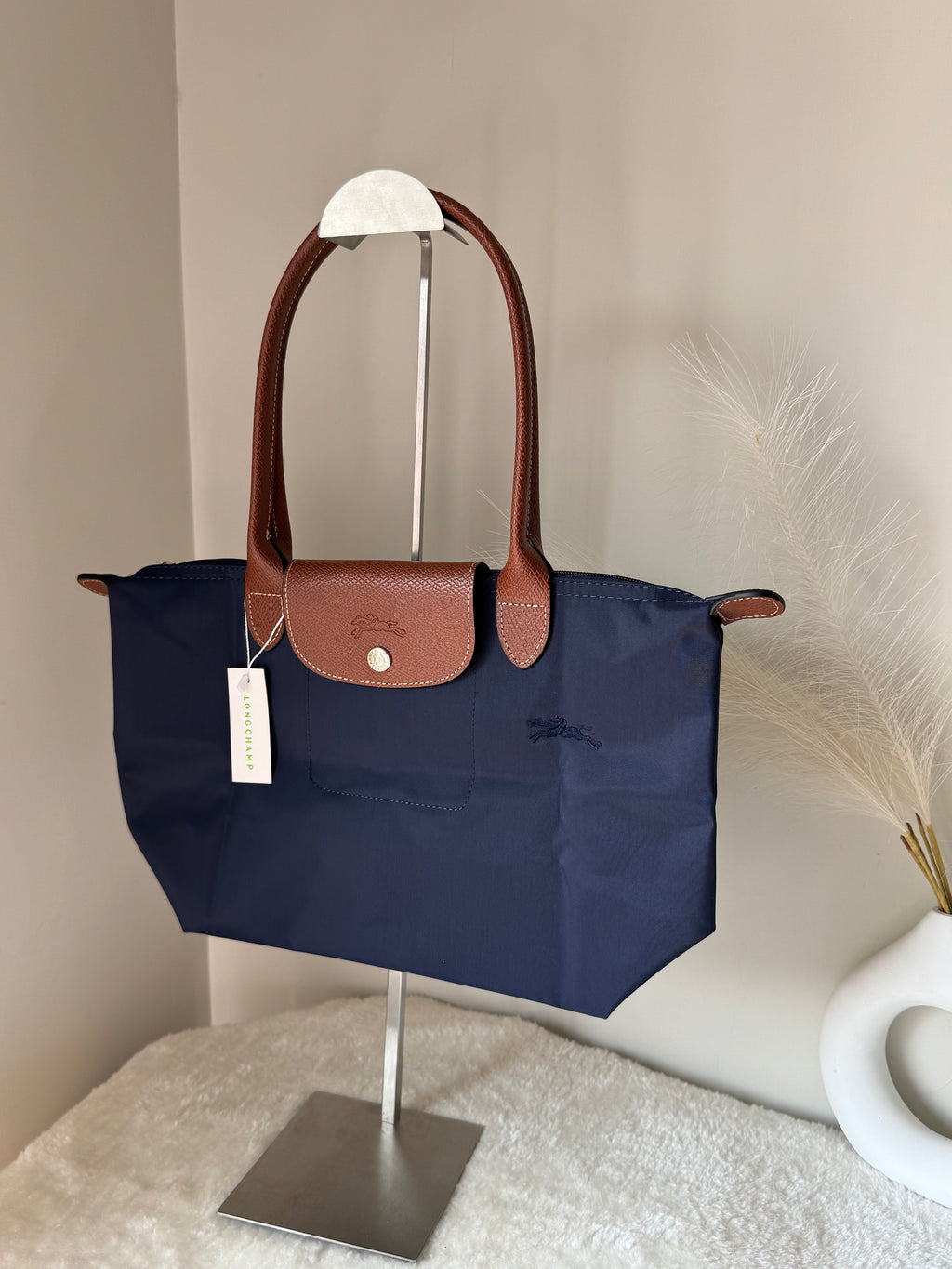 Longchamp Tote MEDIUM - Blue (WITH BRAND LOGO)