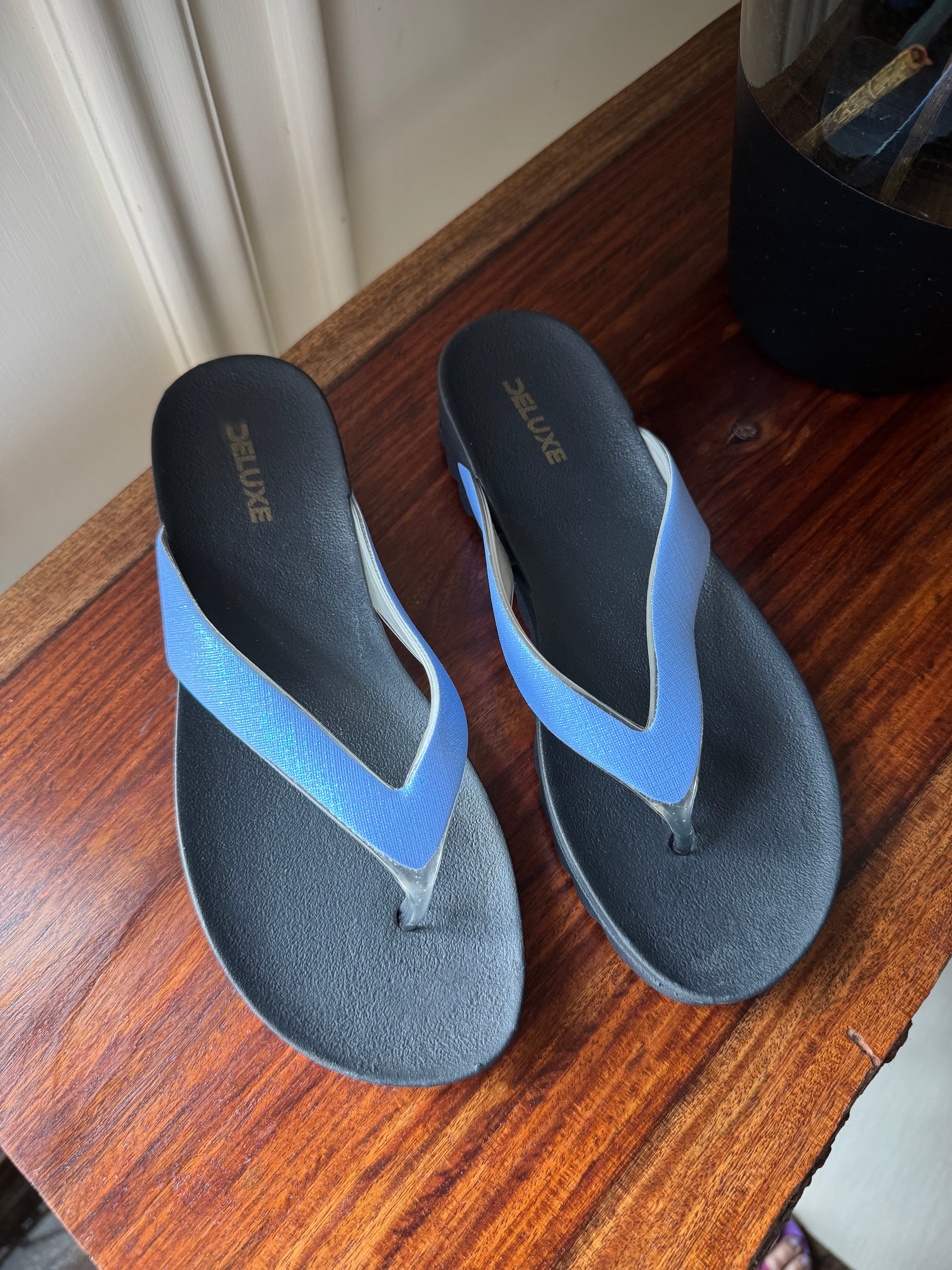Soft Every Day Slides - Blue & Black