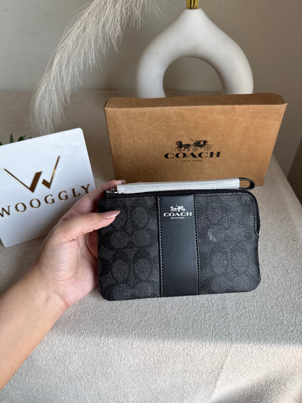 High Quality Wristlet - Signature Canvas Black