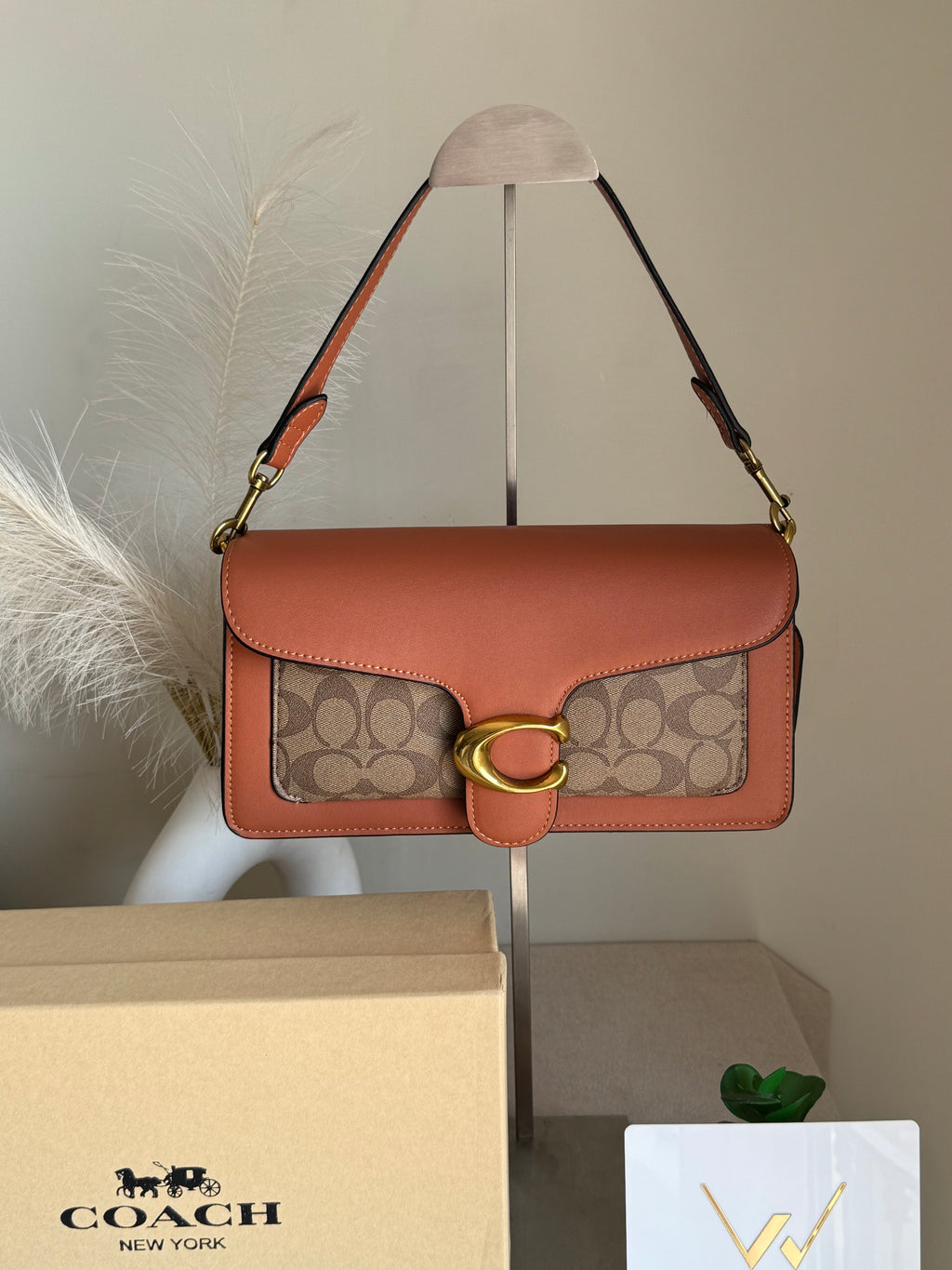 COACH TABBY 26 Apricot Brown Decent Quality - BOX PACKING