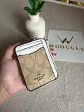 Coach Zip Card Case - Apricot White