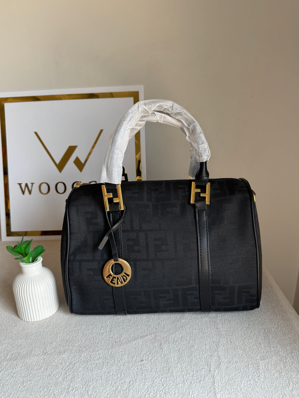 Fendi Signature Hand Bag - Signature Black