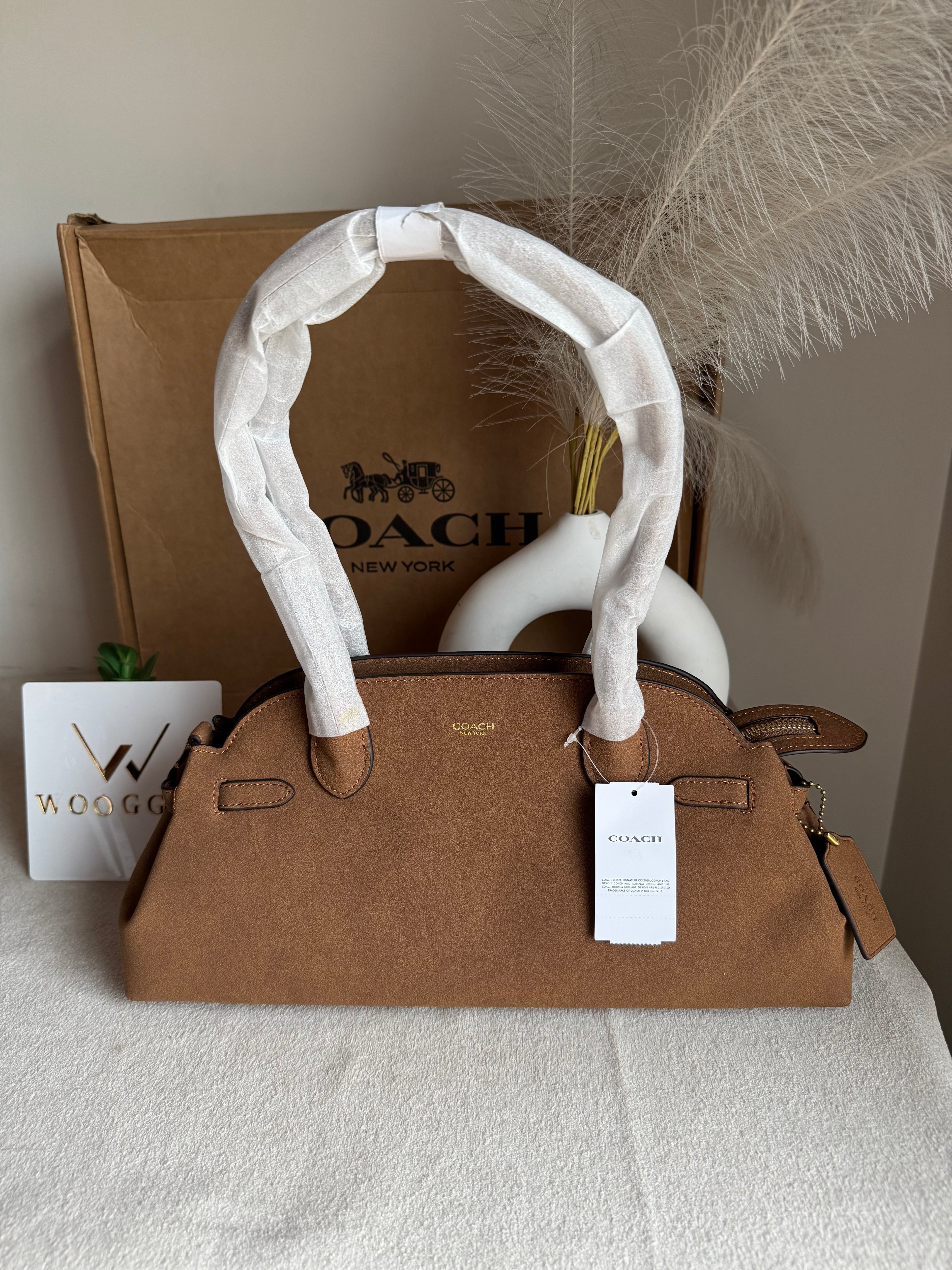 COACH Empire Bag EXTREMELY PREMIUM (Suede Brown) - BOX PACKING