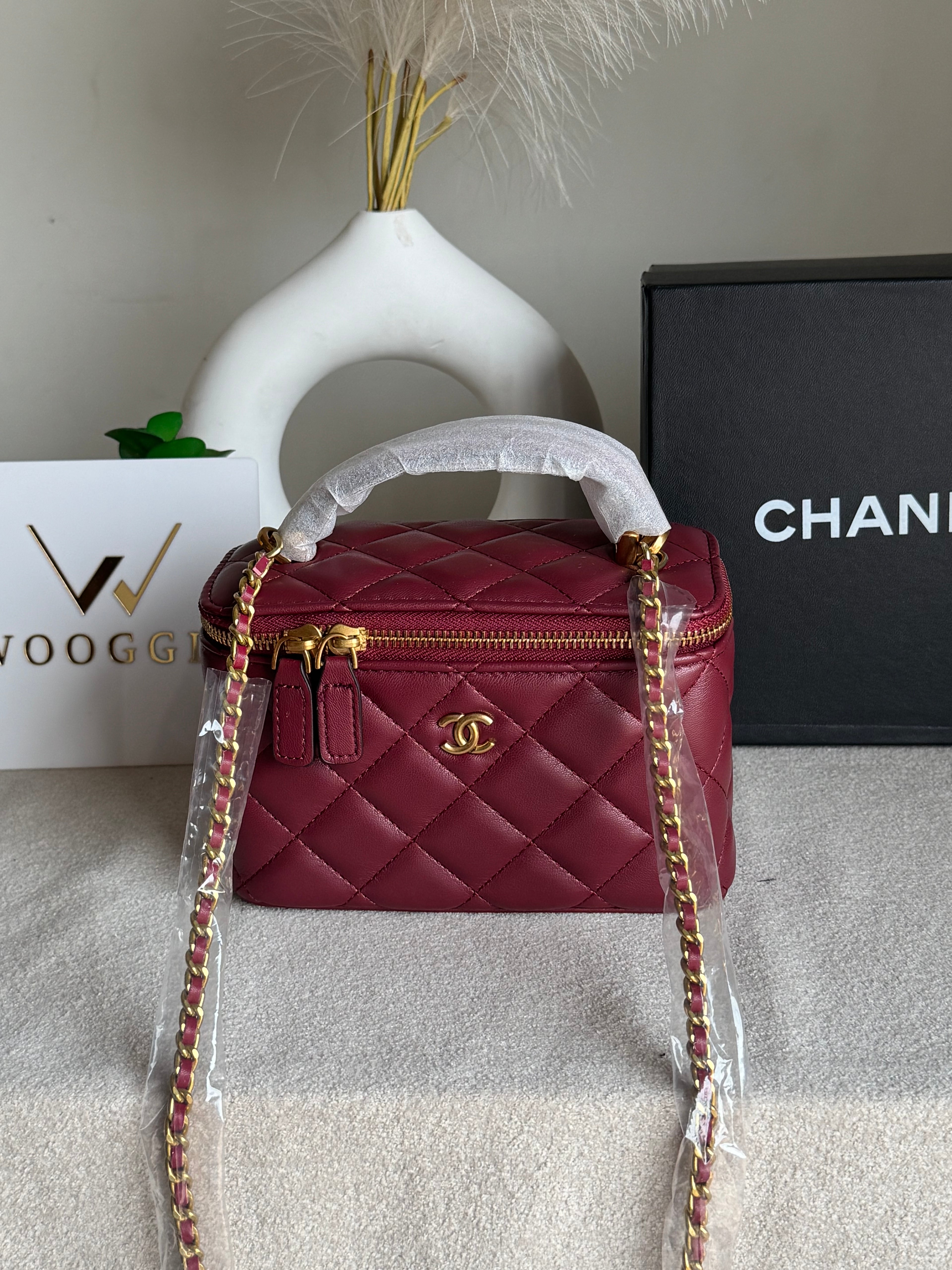 CH Mini Box Bag - Maroon