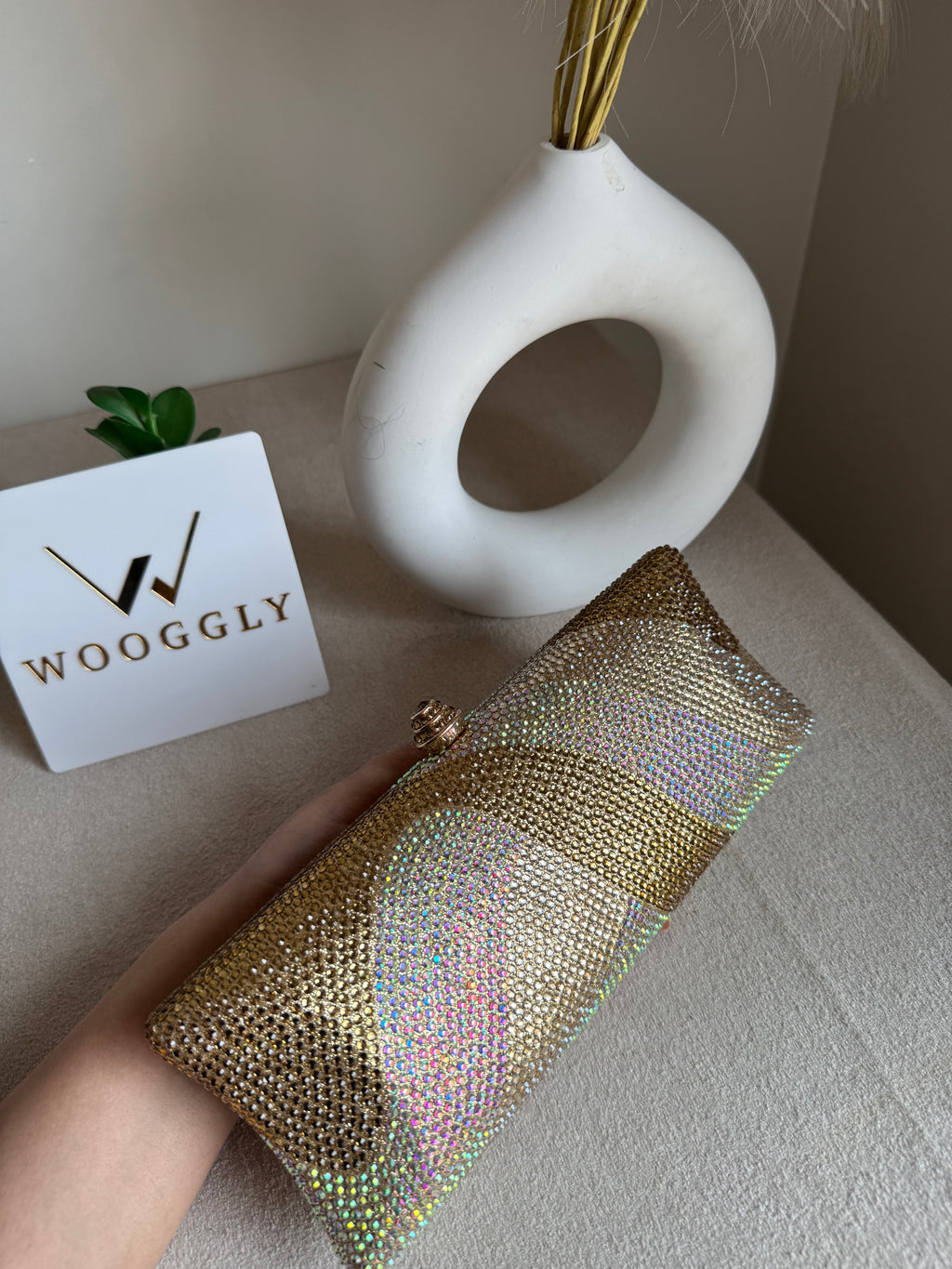 High Quality Élan Clutch - Multi Champagne
