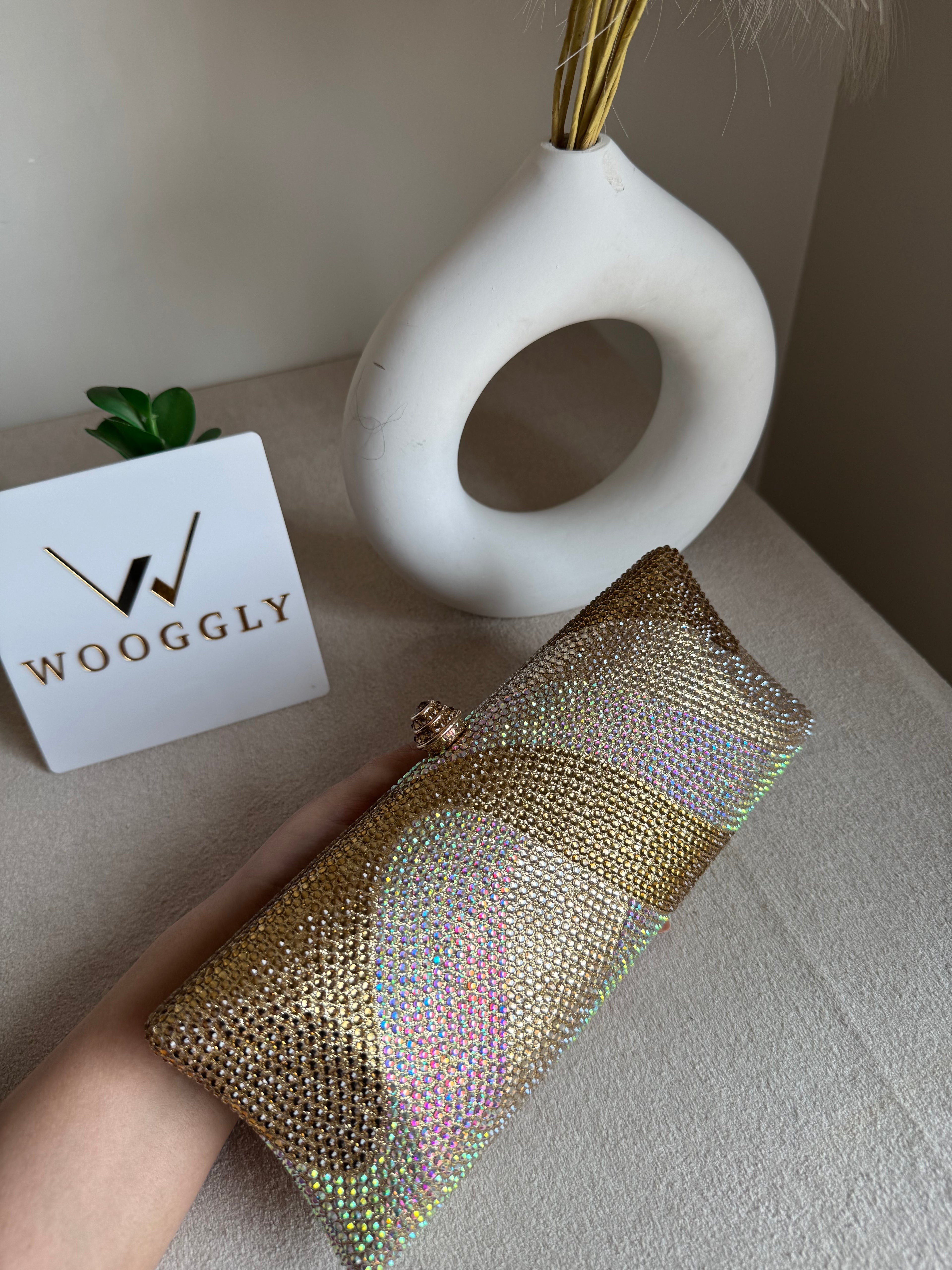 High Quality Élan Clutch - Multi Champagne