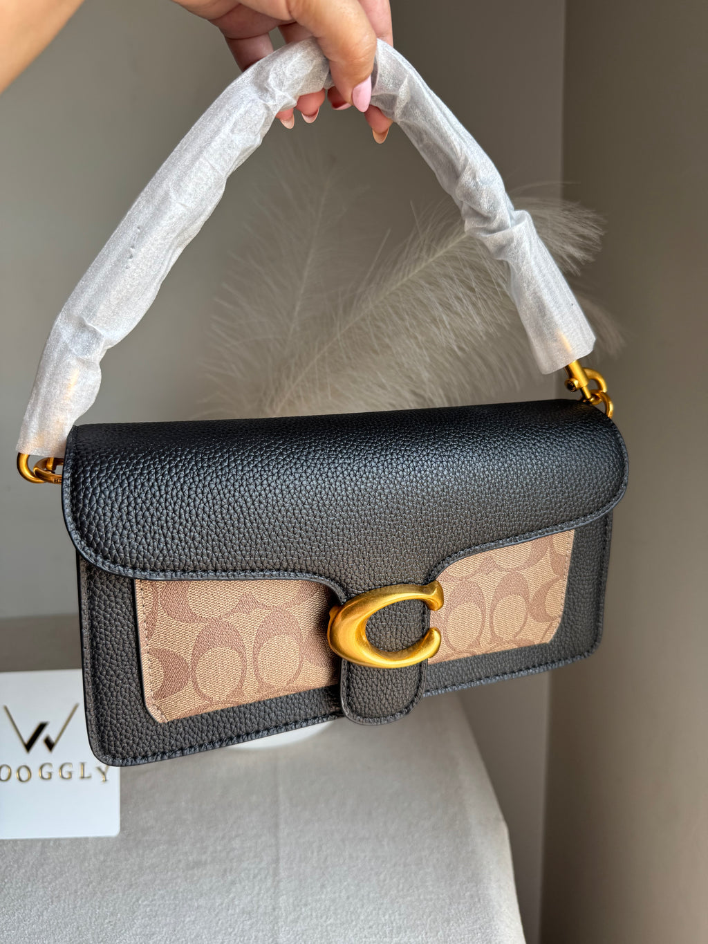 COACH TABBY Black & Khaaki Good Quality -  BOX PACKING