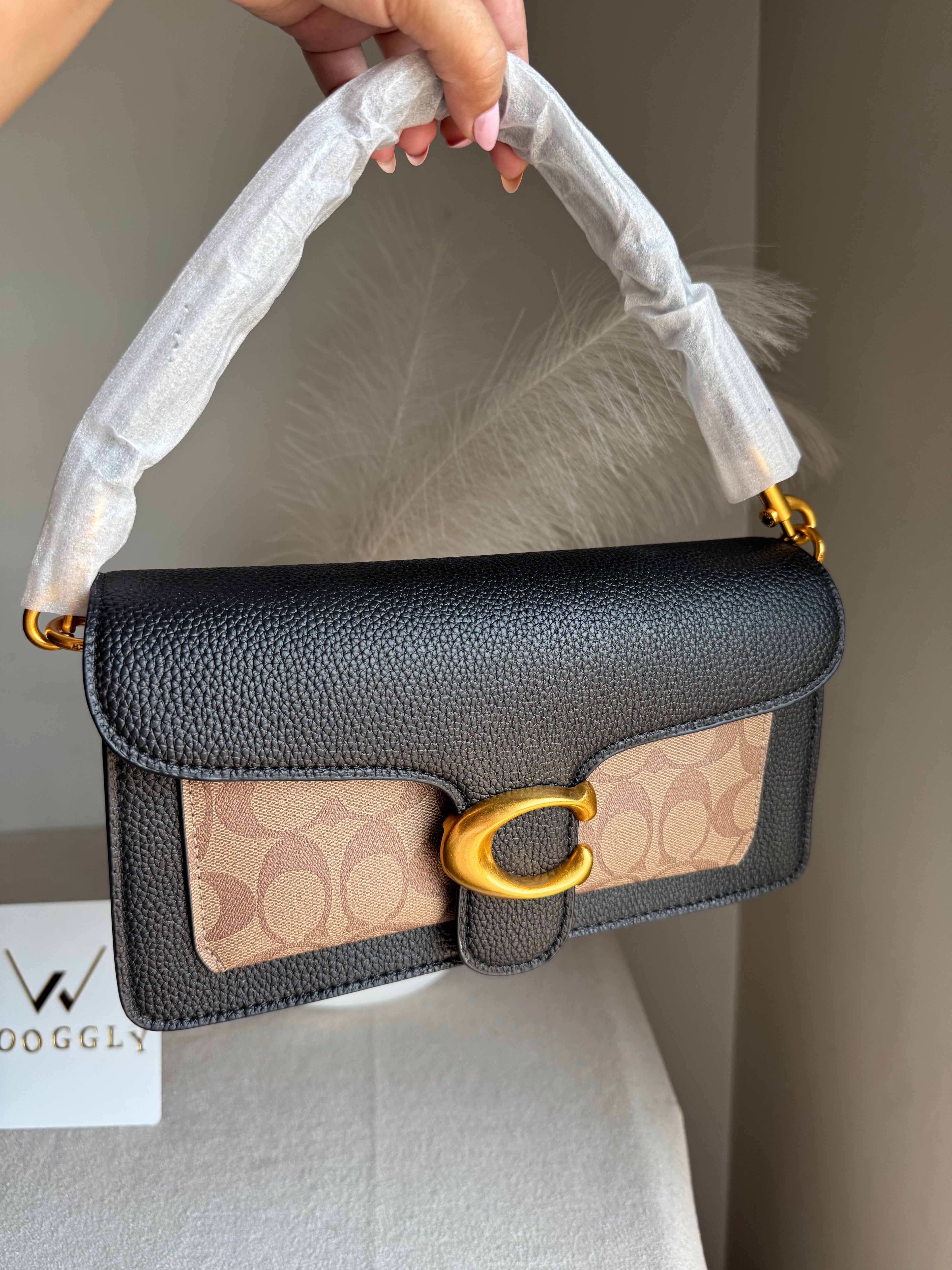 COACH TABBY Black & Khaaki Good Quality -  BOX PACKING