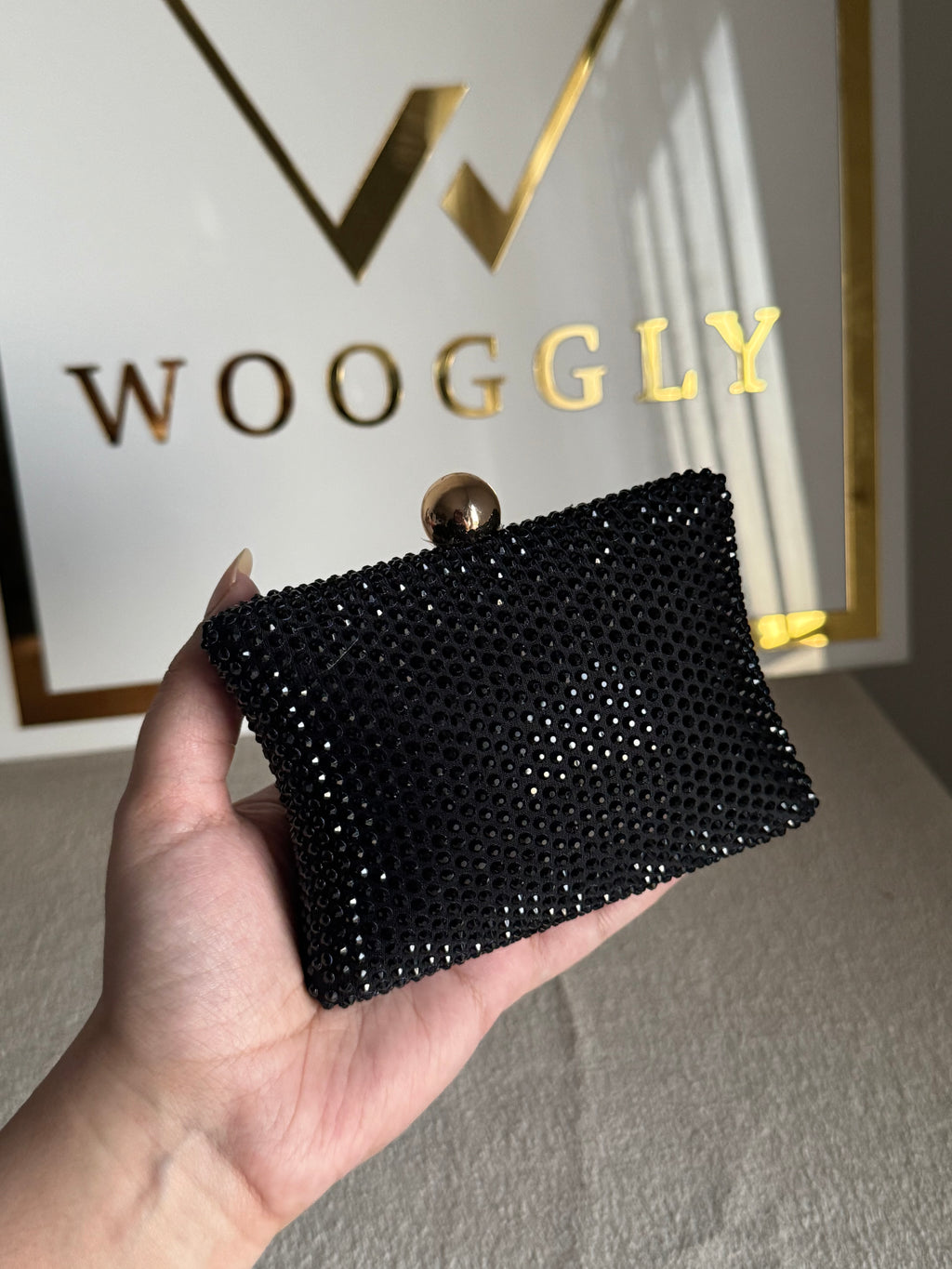Muse Swarovski Clutch - Black
