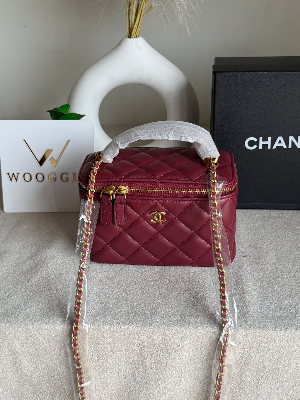 CH Mini Box Bag - Maroon