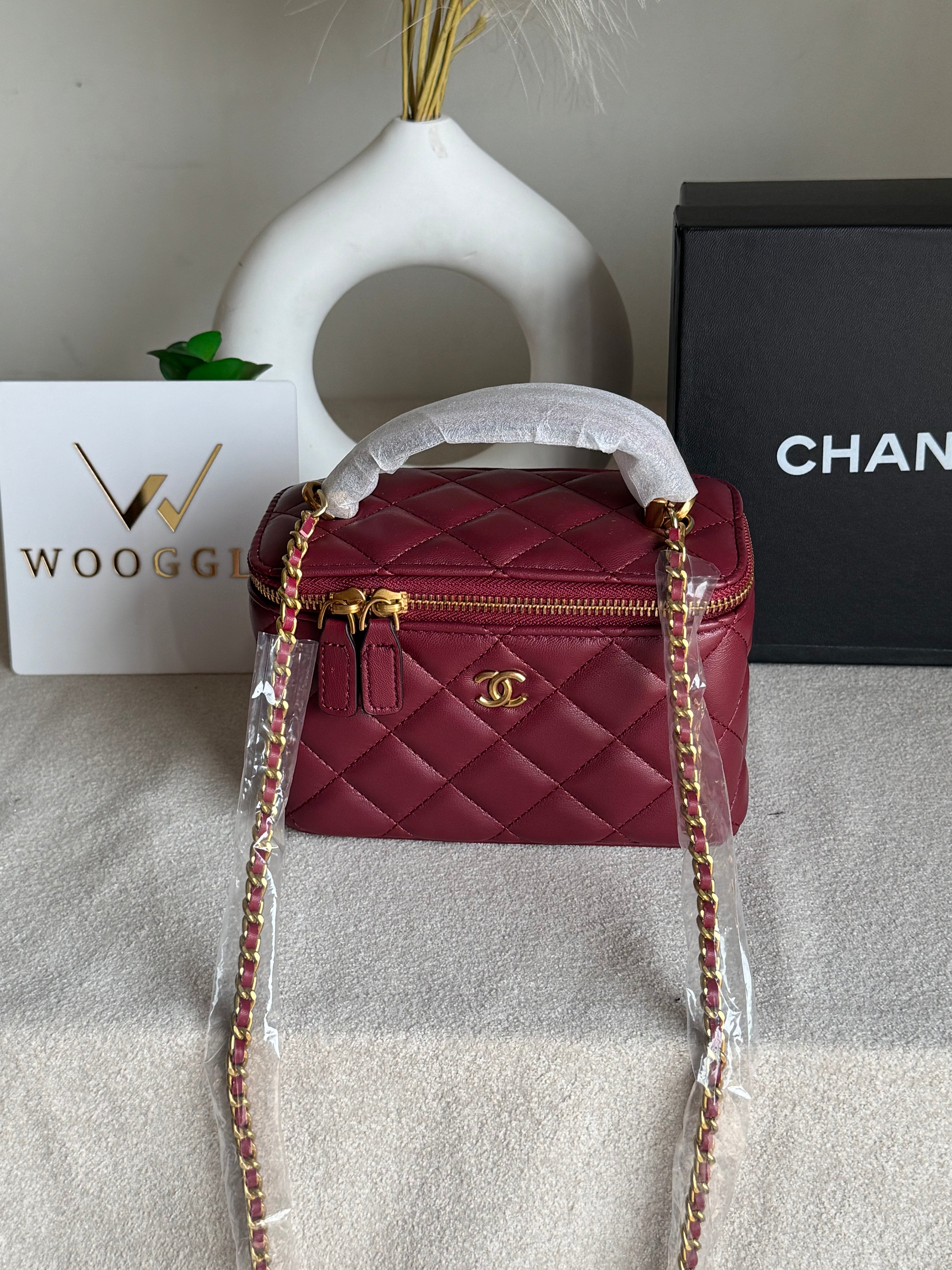 CH Mini Box Bag - Maroon