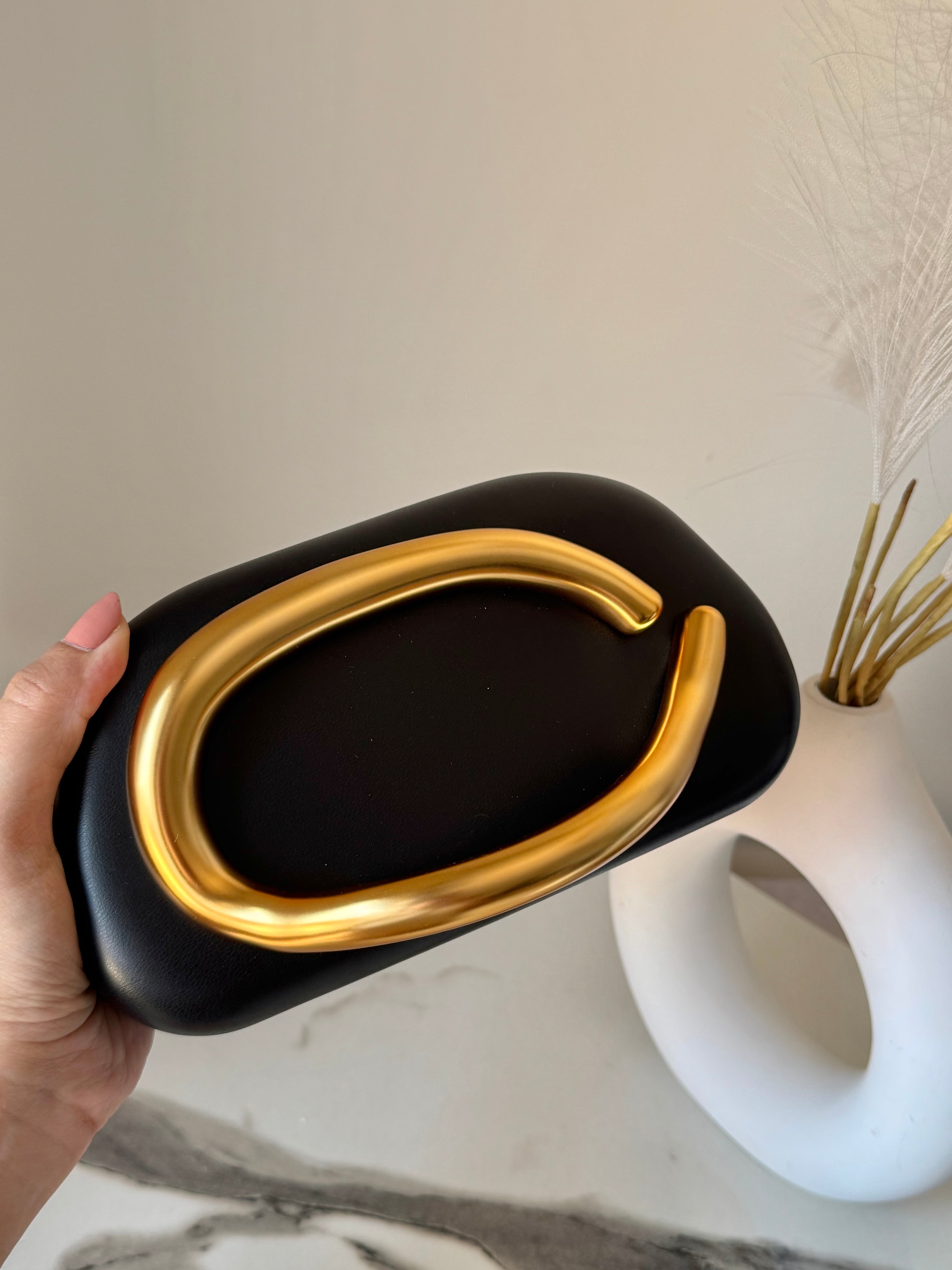 ZARA VIRAL CLUTCH with chain - Black