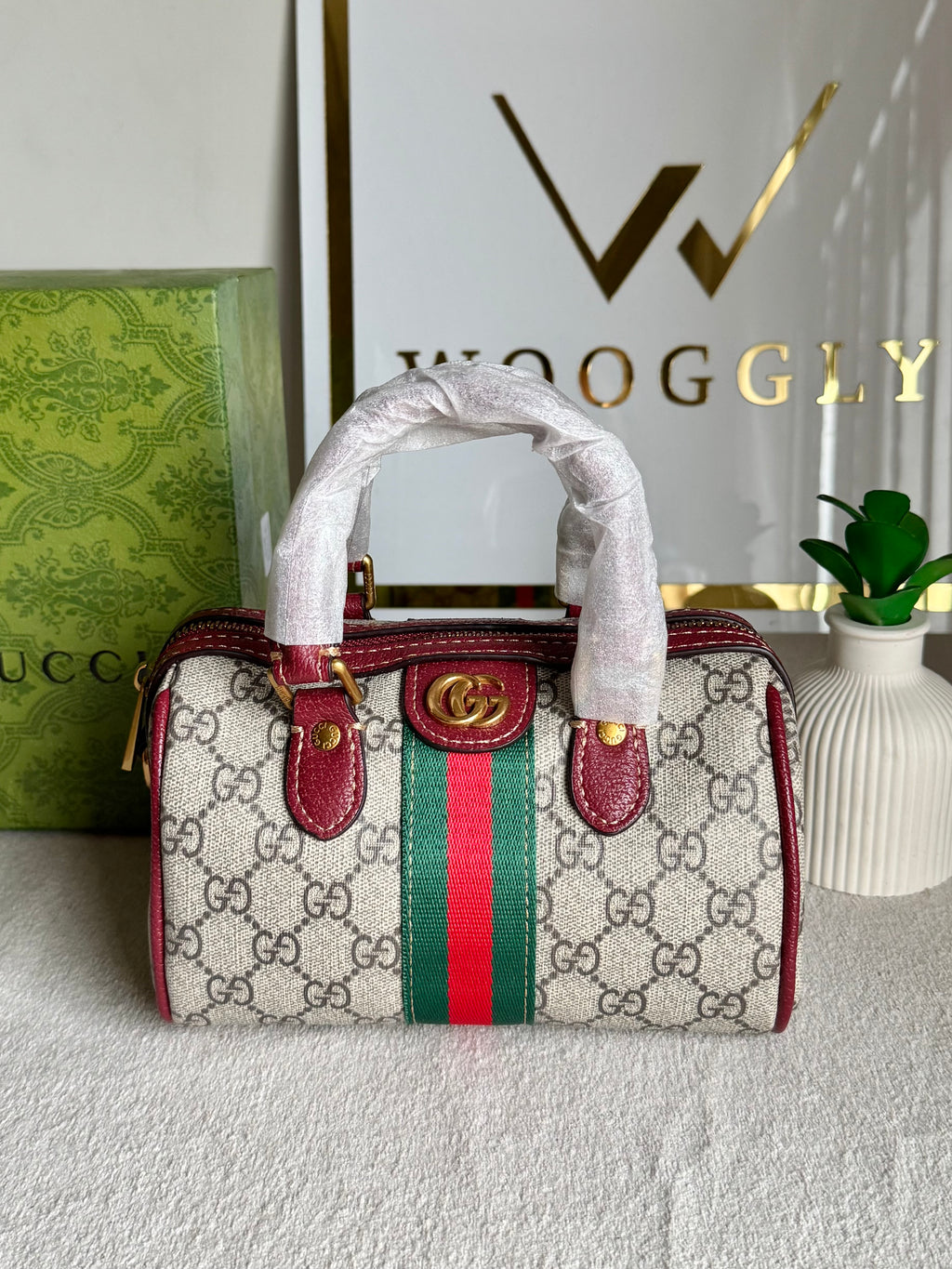 Gucci Mini Duffle Bag - Maroon