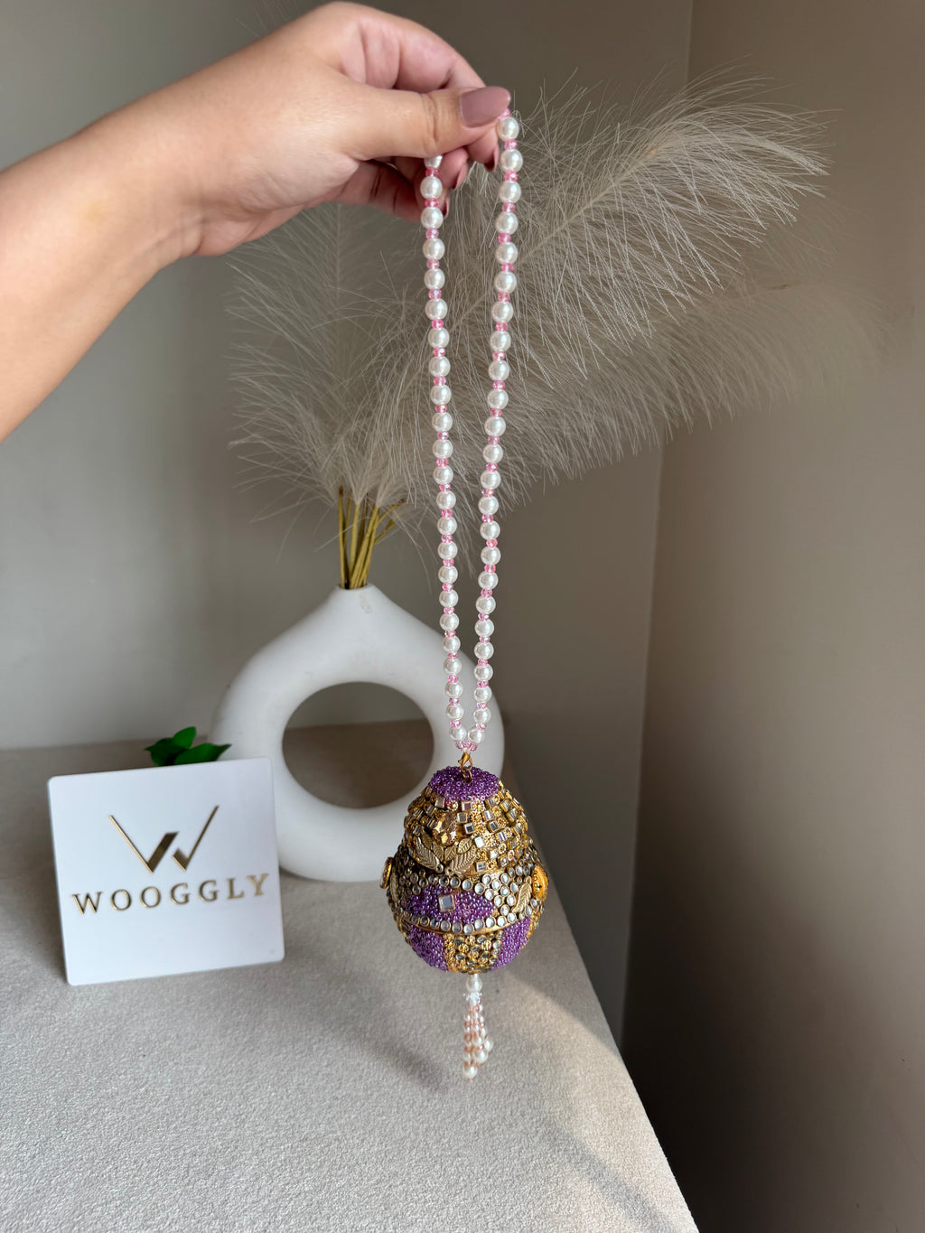 Turkish Potli - Kundan with Lilac