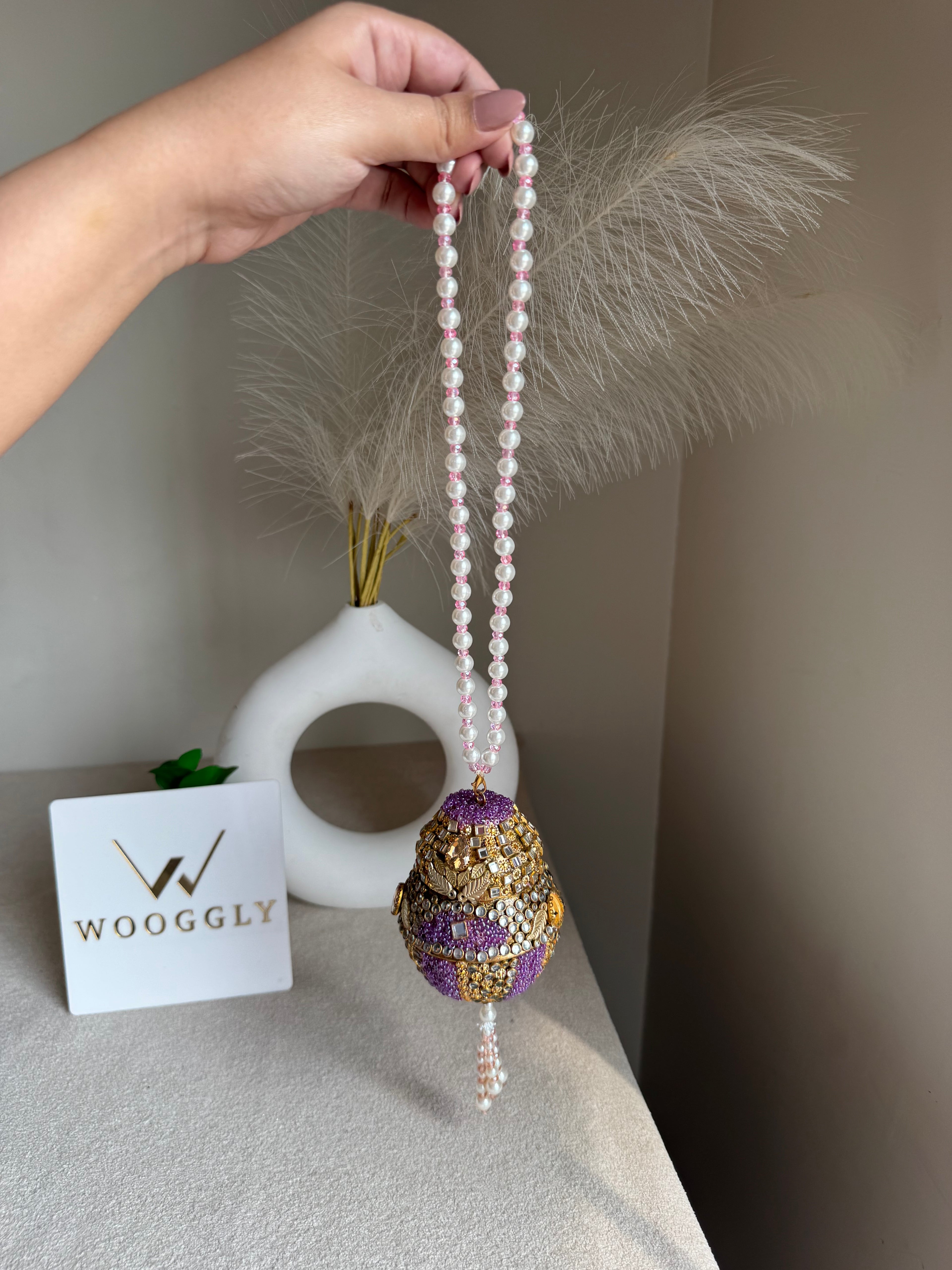 Turkish Potli - Kundan with Lilac