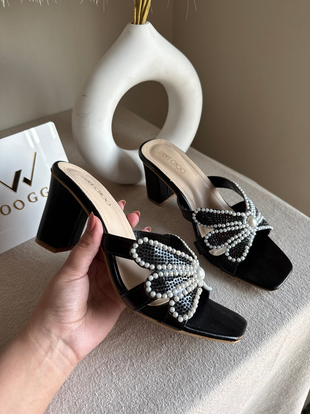 Jimmy Choo Pearl Heels - Black