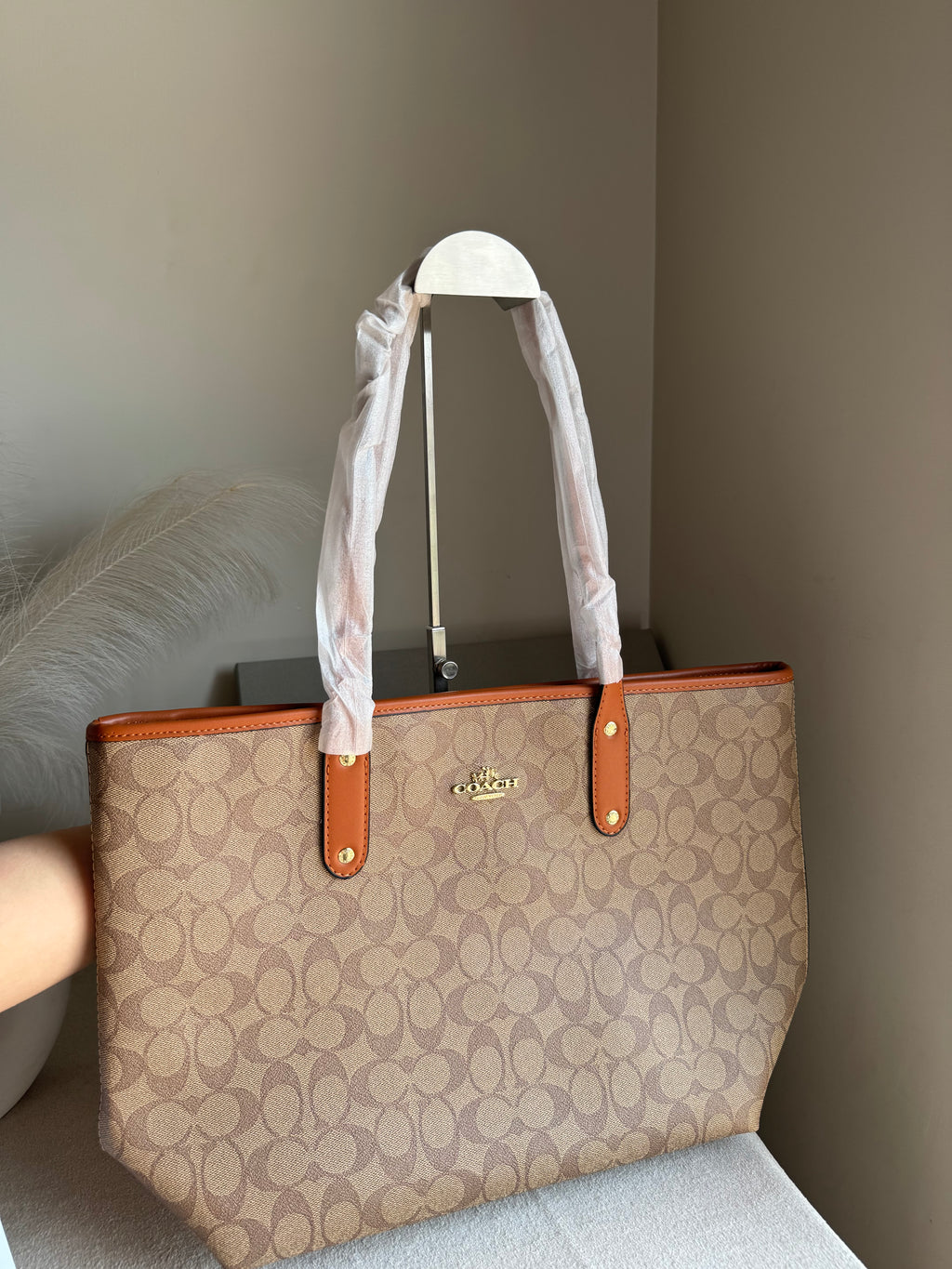 COACH TOTE BAG PREMIUM (Apricot Brown) - BOX PACKING