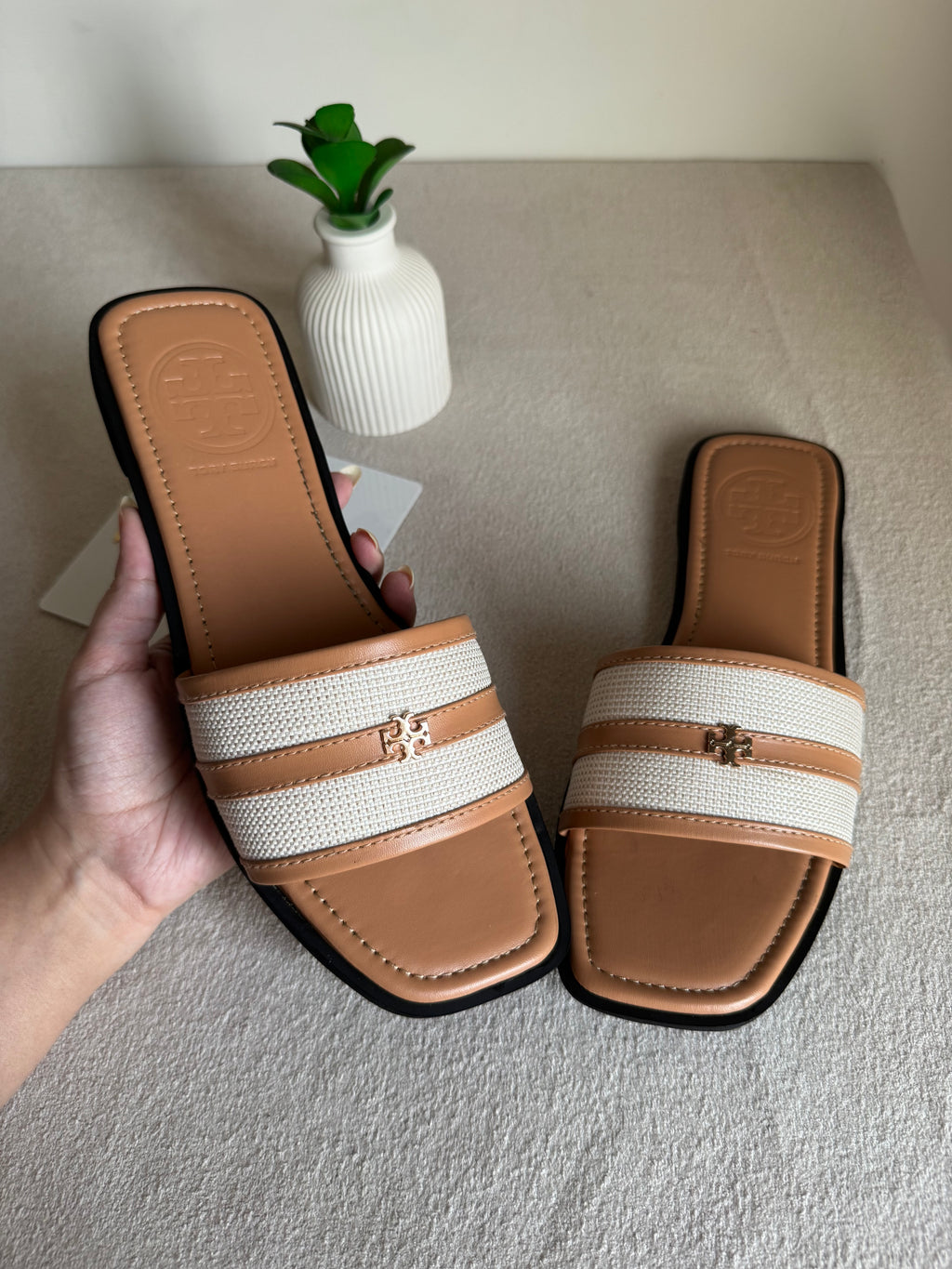 Tory Burch Elara Slides - Bleige