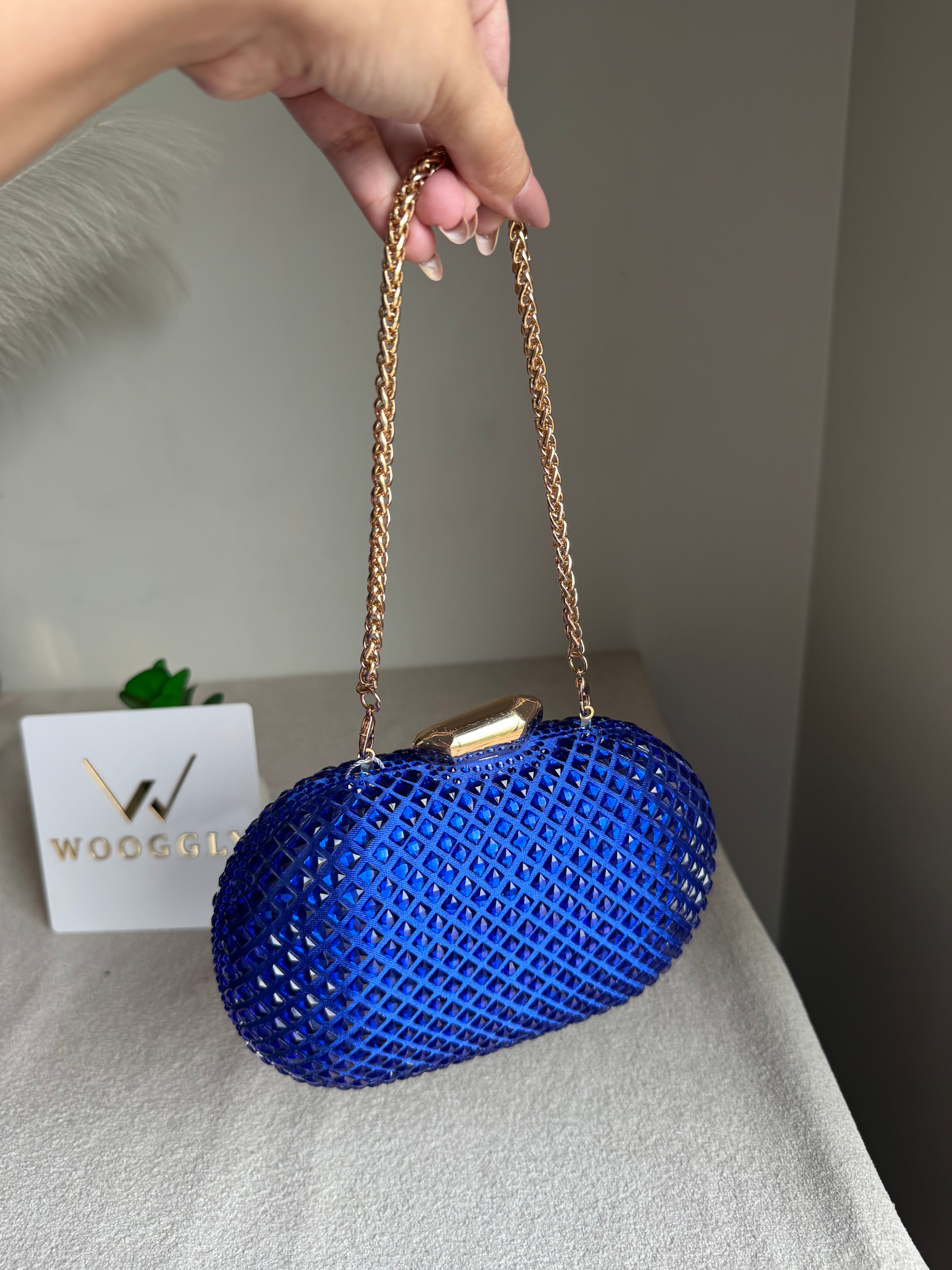 Belle Clutch Blue