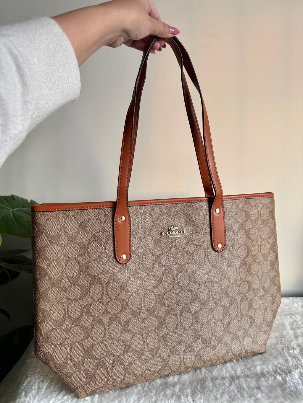 COACH TOTE BAG PREMIUM (Apricot Brown) - BOX PACKING