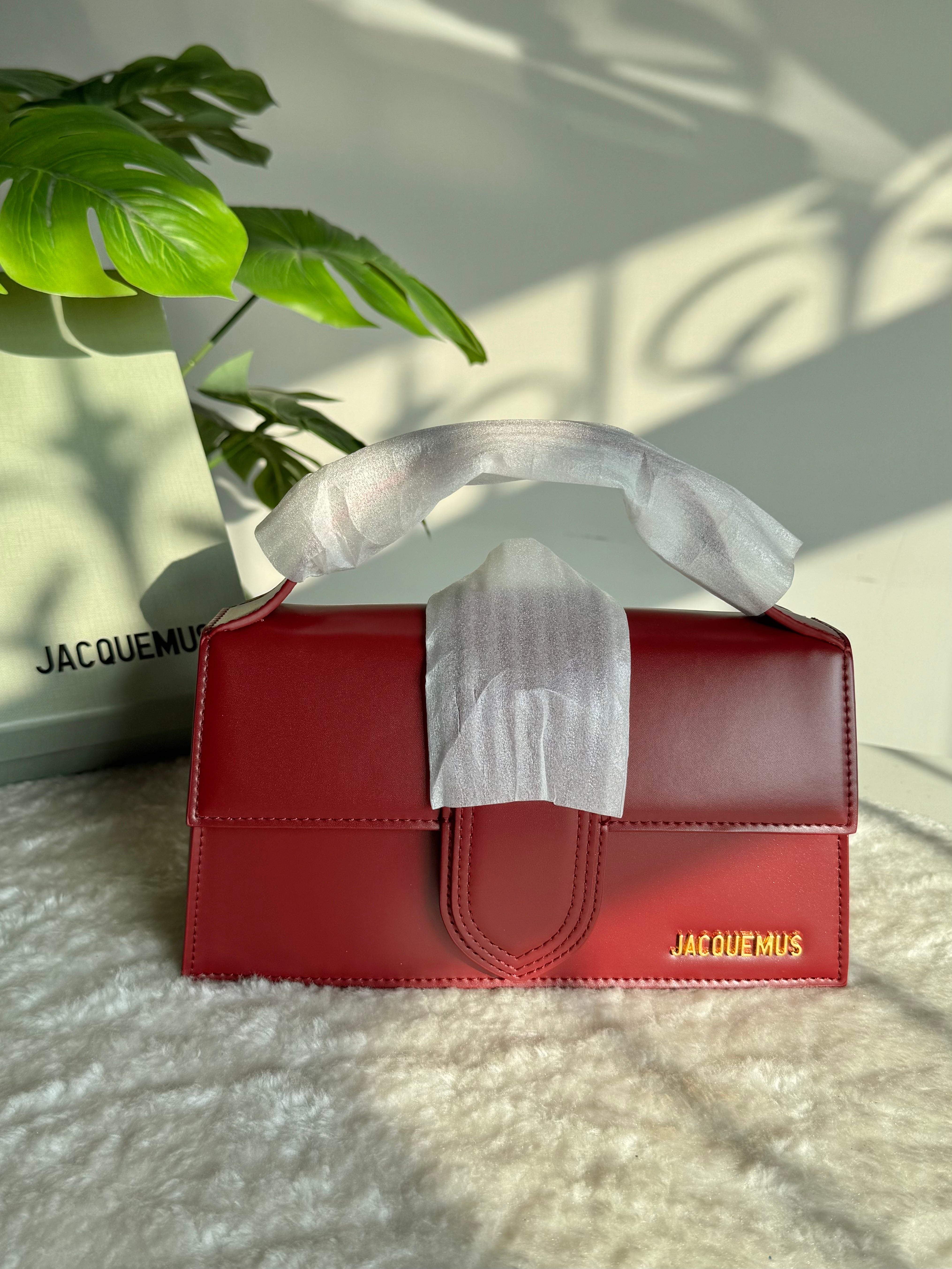 Jacquemus - The large Bambino (Maroon) BOX PACKING