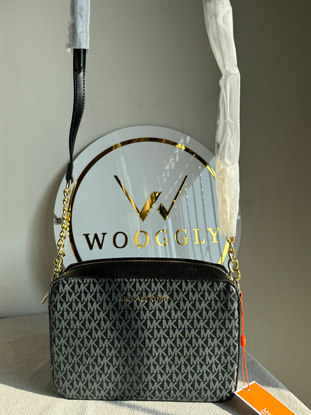 Premium Michael Kors Crossbody Bag (Black & Grey)